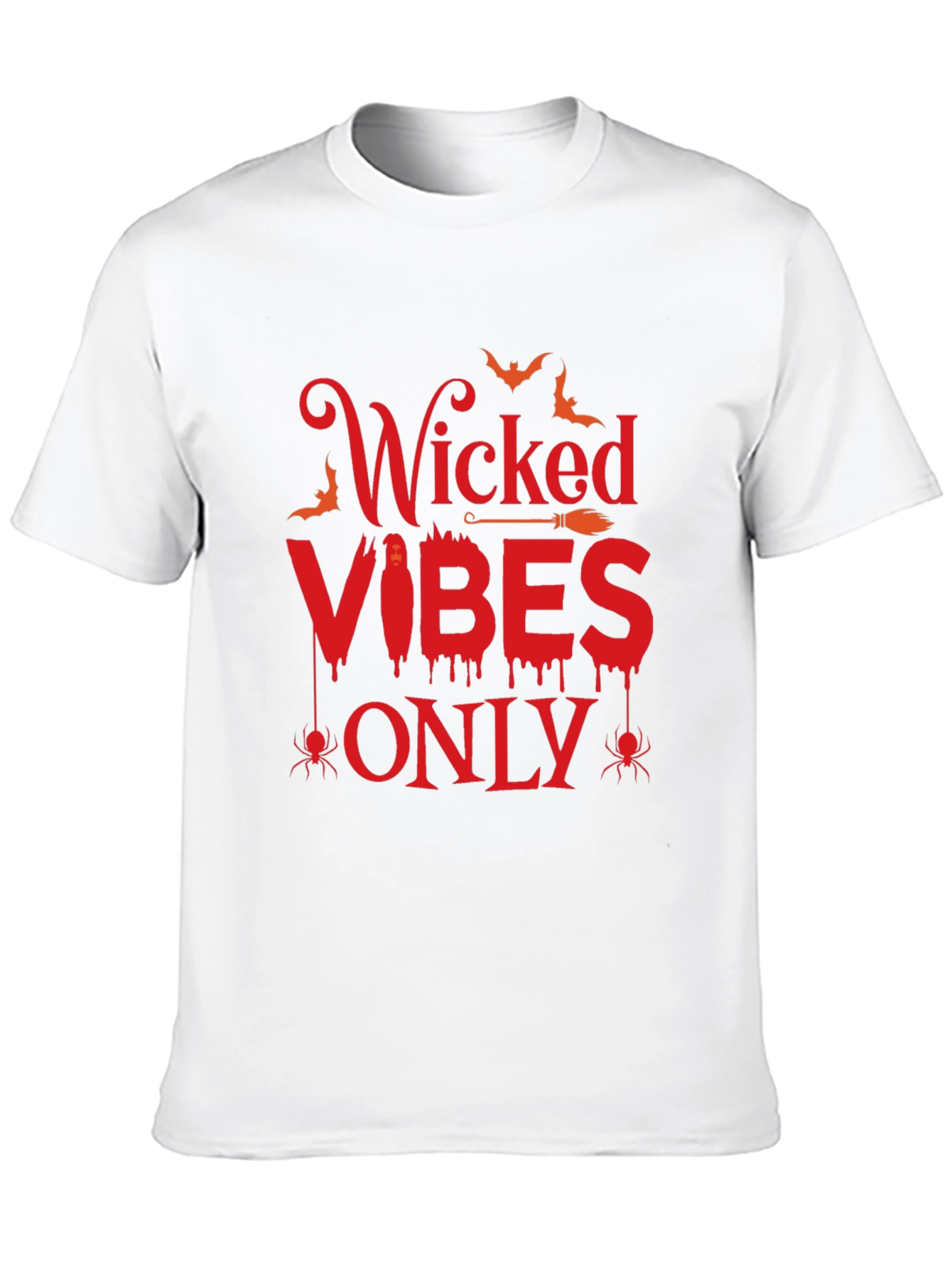 Black Wicked Vibes Only Halloween T-Shirt view 10