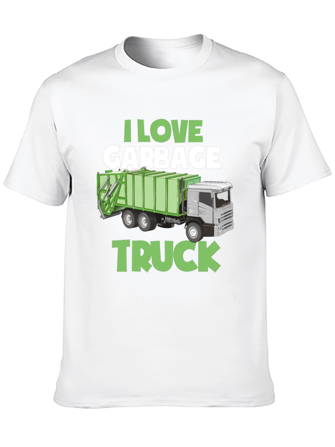 Black I Love Garbage Truck Graphic T-Shirt view 10