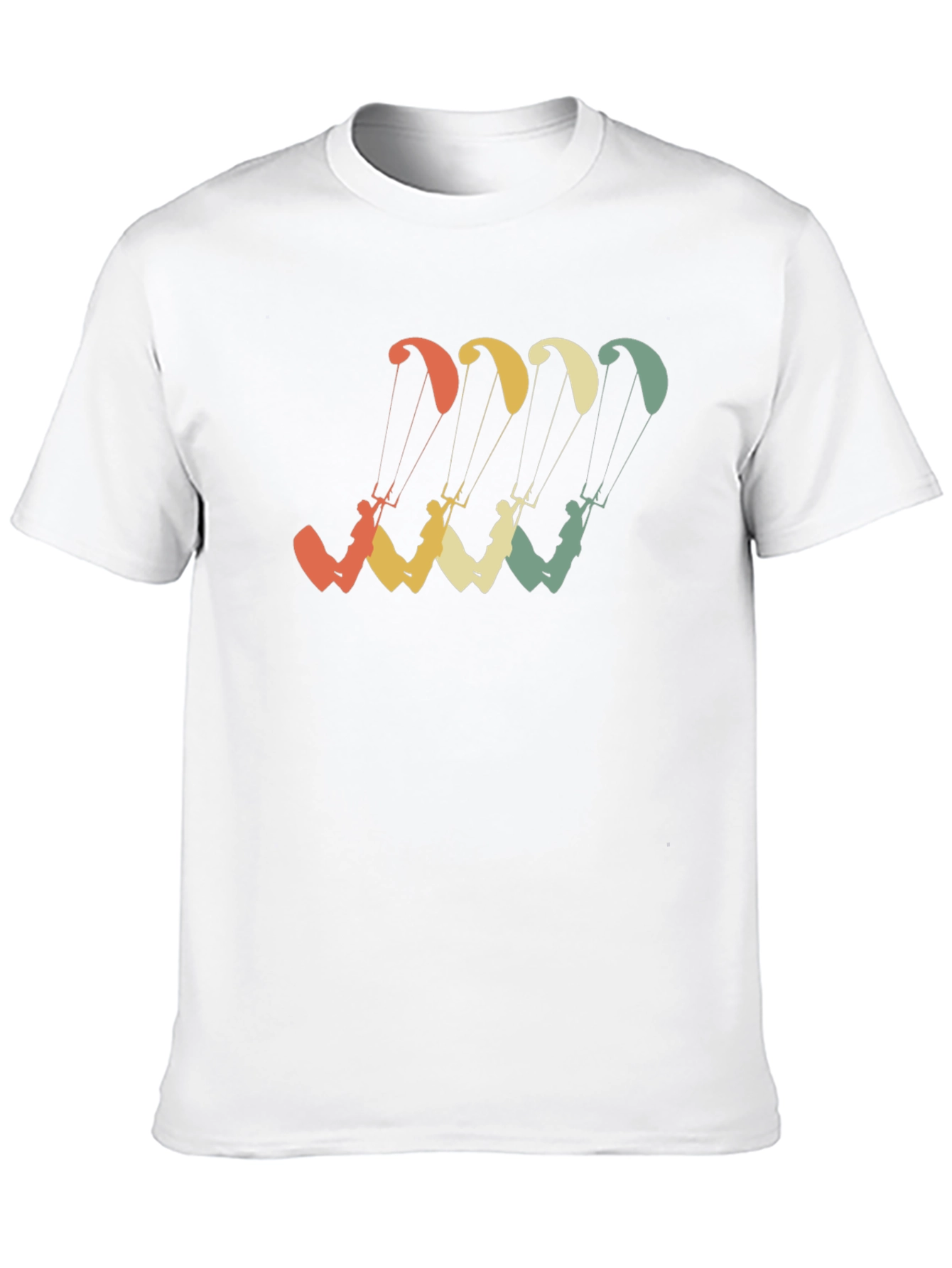 Black Retro Kitesurfing Graphic T-Shirt view 10