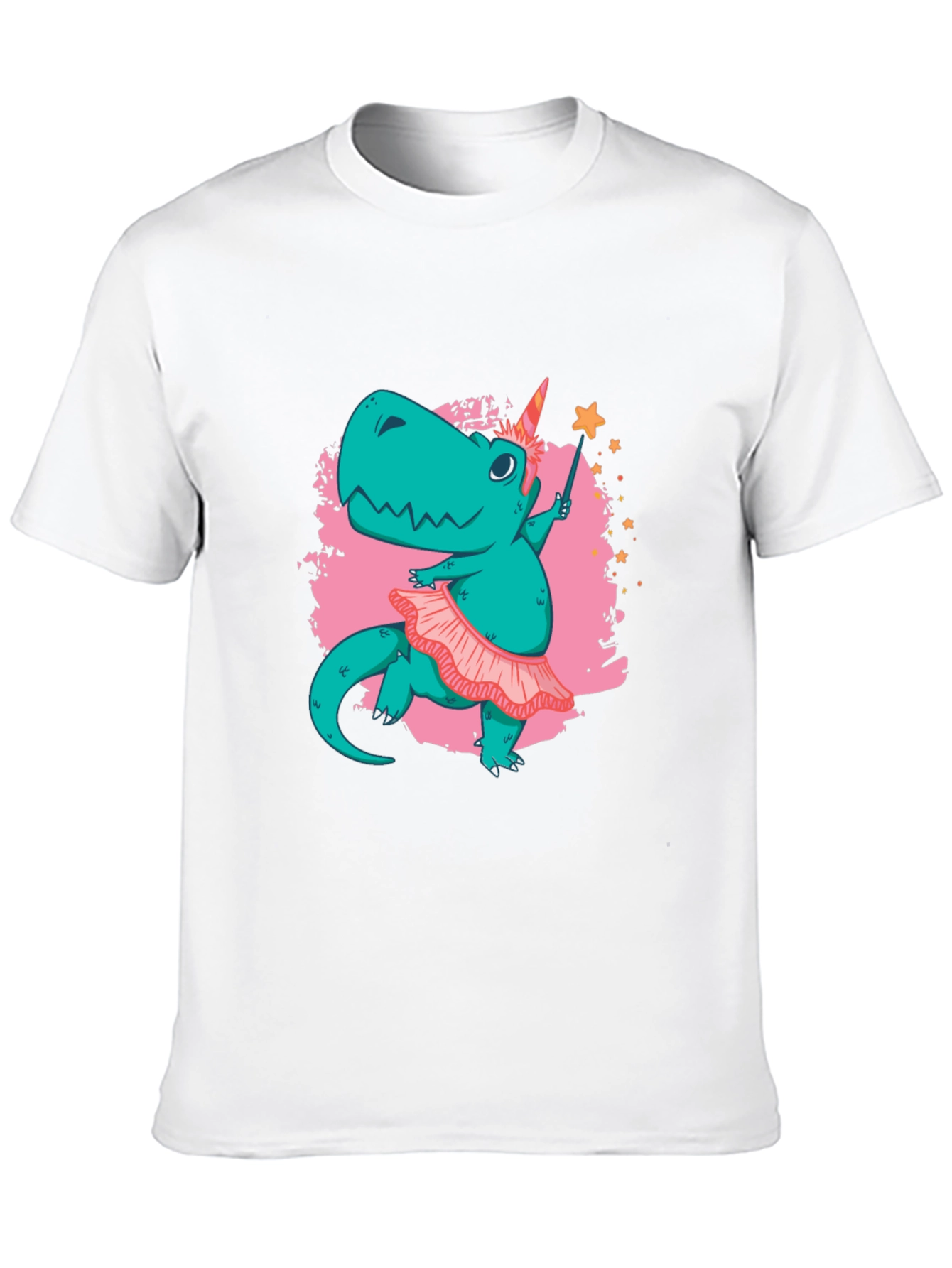 Black Dino Unicorn T-Shirt - Magical Ballerina Design view 10