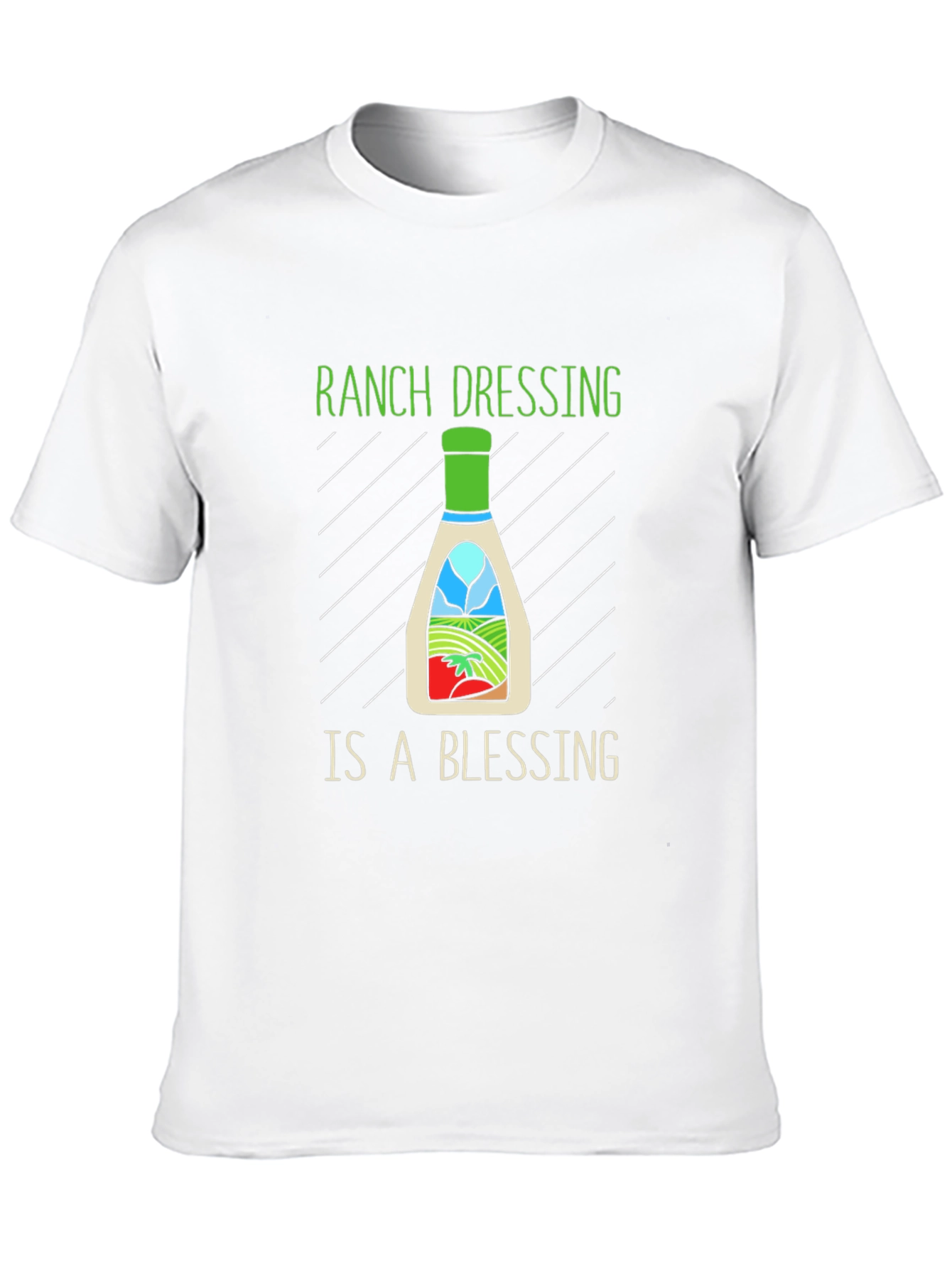 Black Ranch Dressing is a Blessing Graphic Tee - Black Cotton T-Shirt view 10