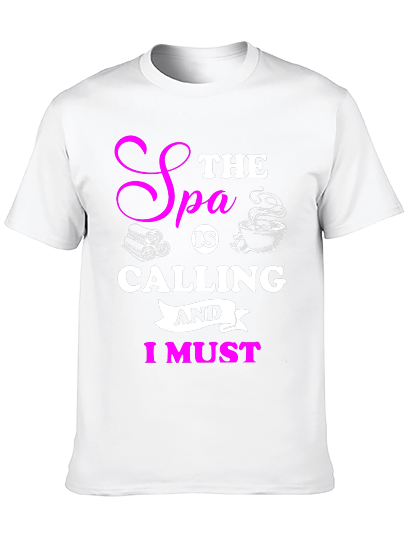 Black Spa Calling Black T-Shirt - Relax & Unwind! view 10