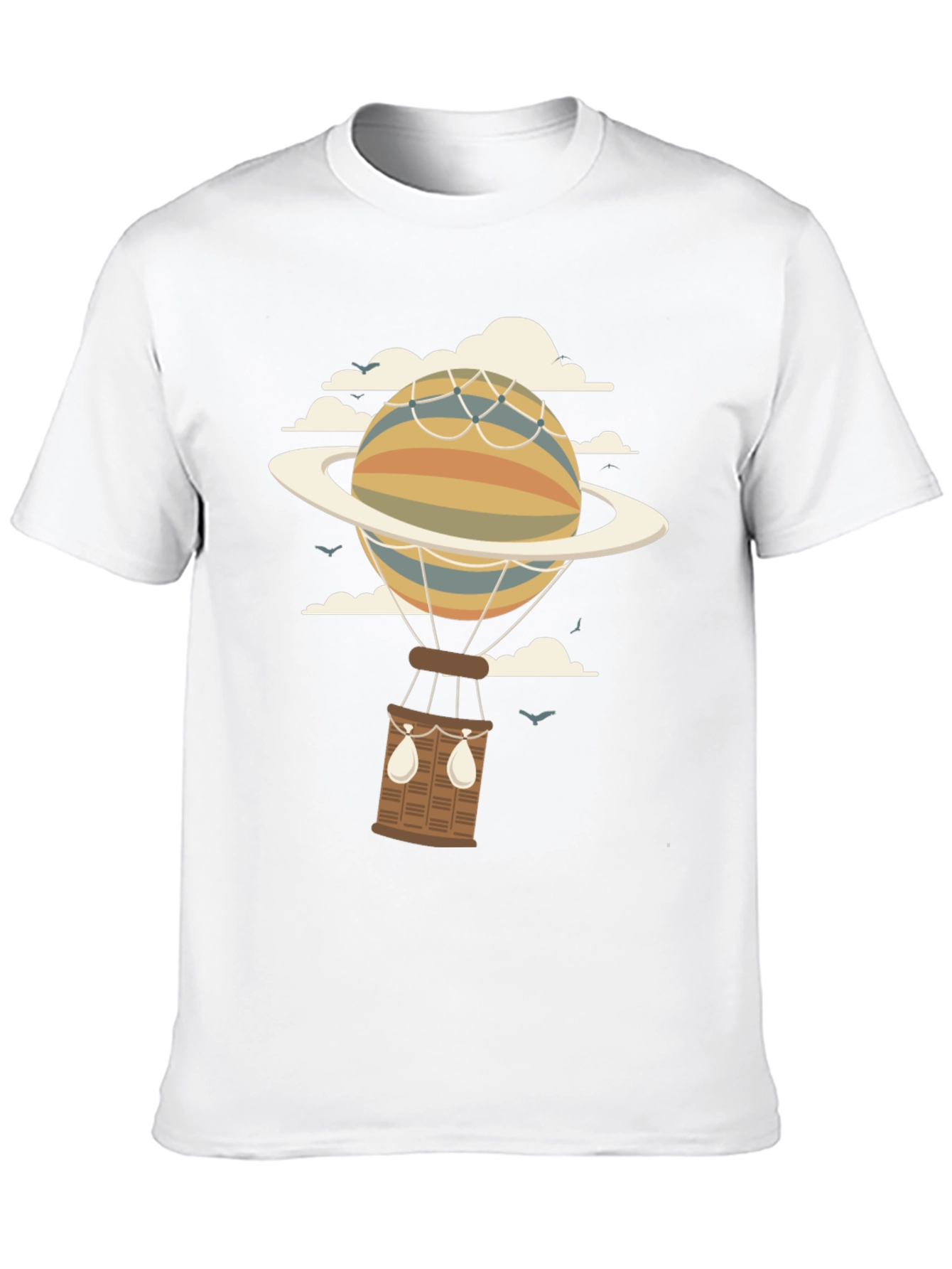 Black Saturn Air Balloon Graphic Tee view 10