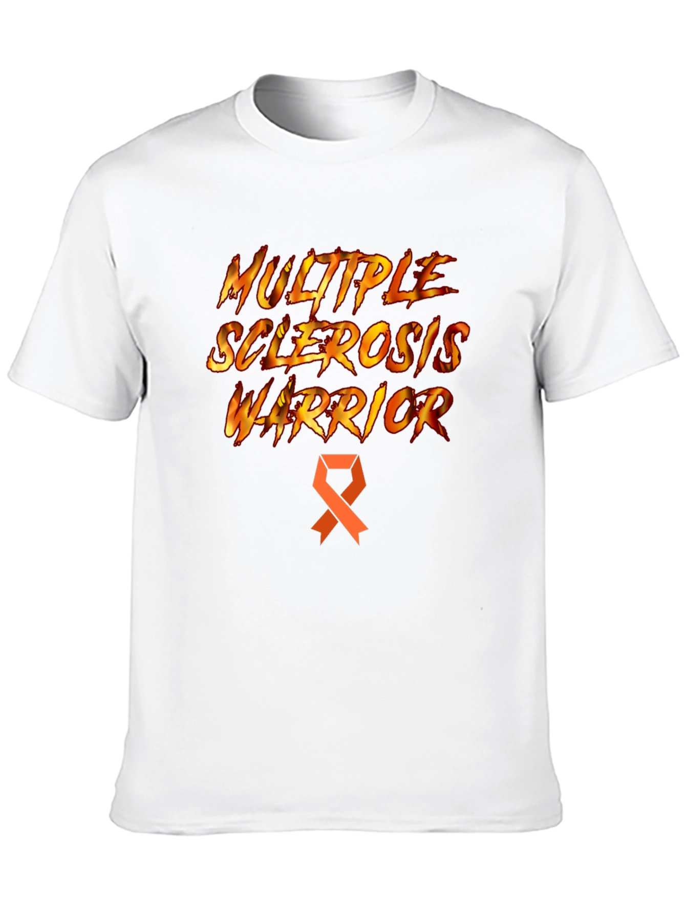 Black Multiple Sclerosis Warrior T-Shirt - Awareness Ribbon view 10