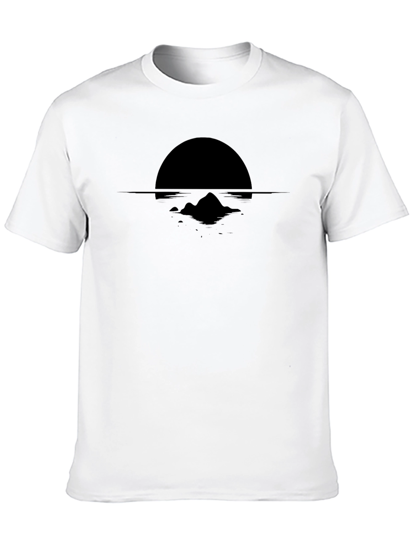 Black Midnight Mountain T-Shirt - Black Graphic Tee view 10