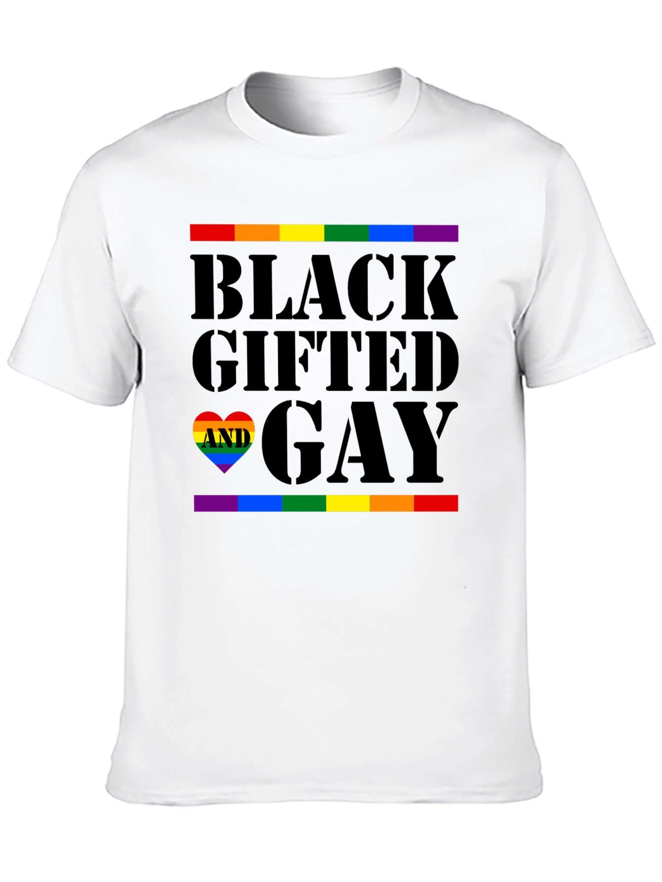 Black Black Gifted and Gay Pride T-Shirt view 10