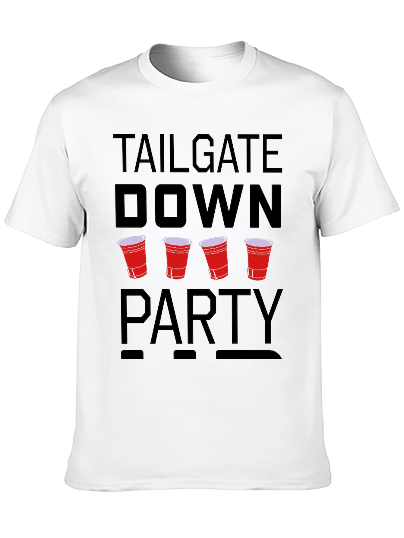 Black Tailgate Down Party Graphic Tee view 10