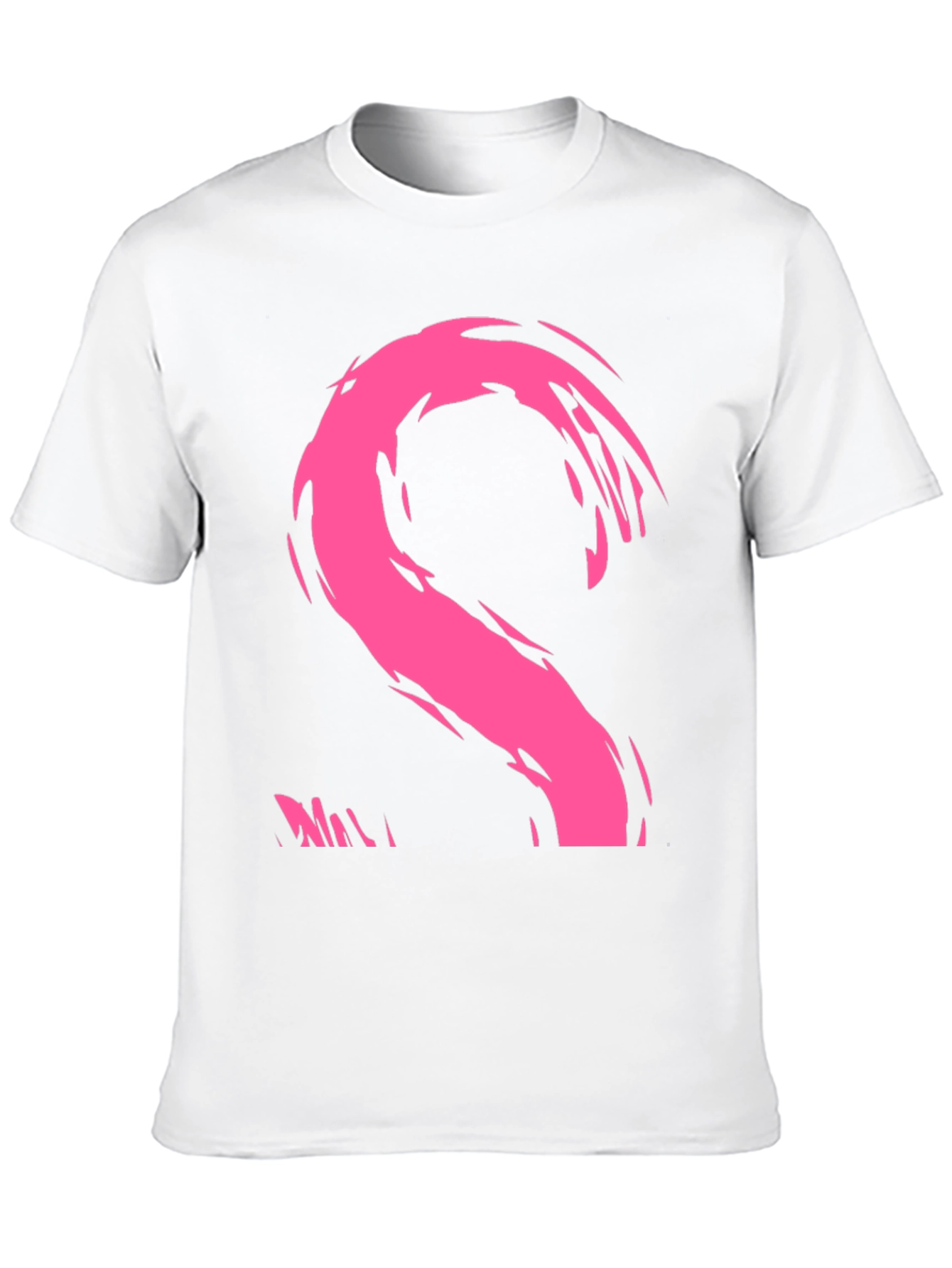 Black Modern Pink Brushstroke Graphic Black T-Shirt view 10