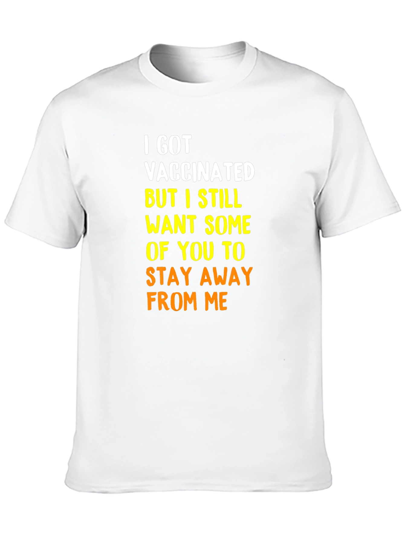 Black Vaccinated Humor Tee - Stay Away Shirt view 10