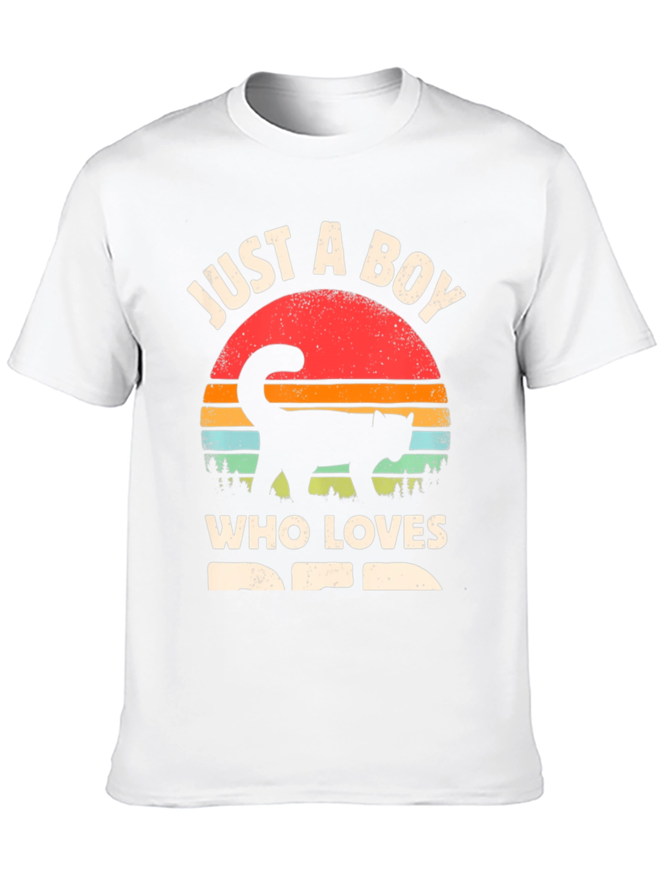 Black Just a Boy Who Loves Cats T-Shirt view 10