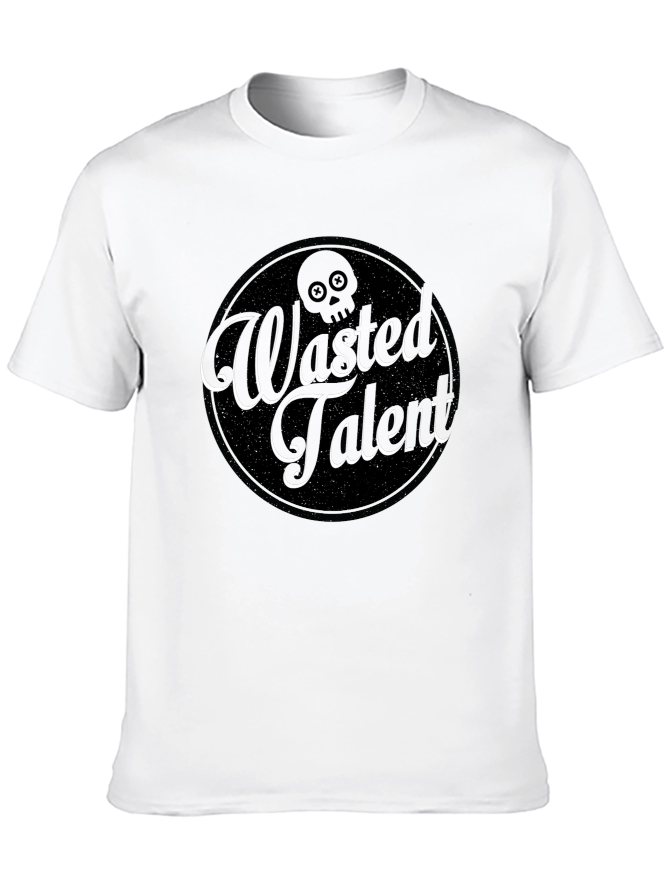 Black Wasted Talent Graphic Tee - Black Crew Neck view 10