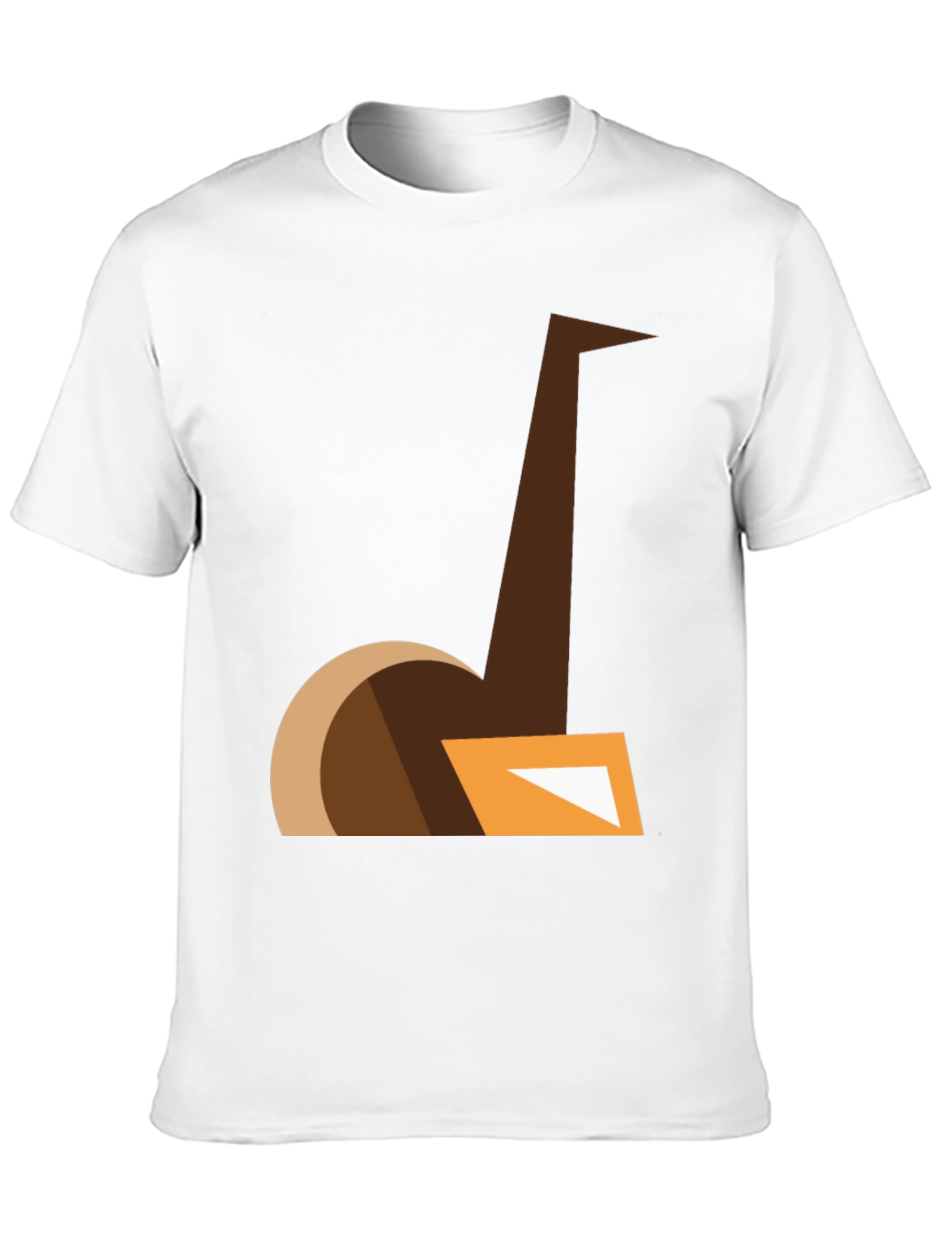 Black Abstract Ostrich Graphic Tee - Modern Casual Style view 10