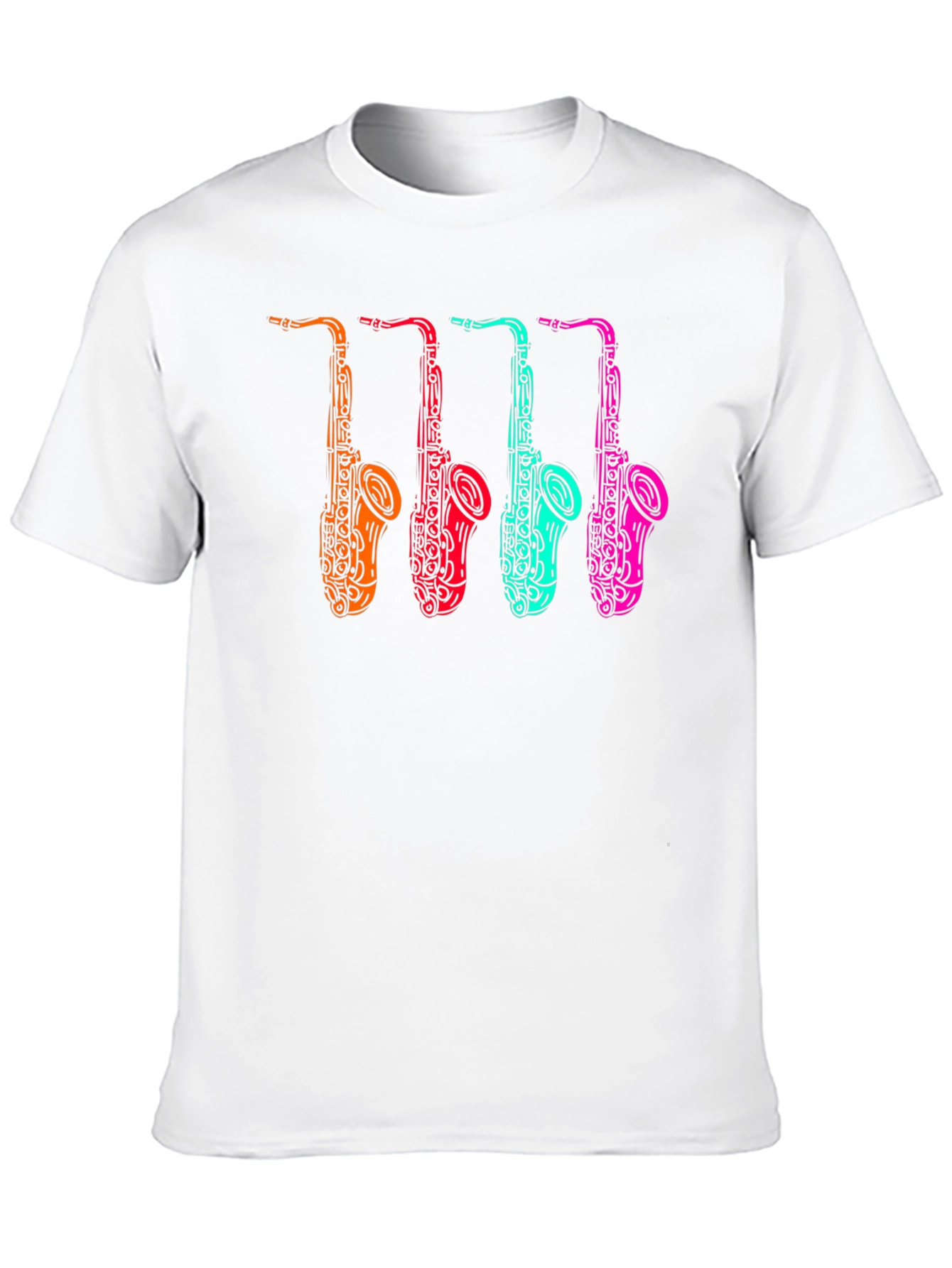 Black Cool Saxophone Graphic Tee - Musician Style view 10