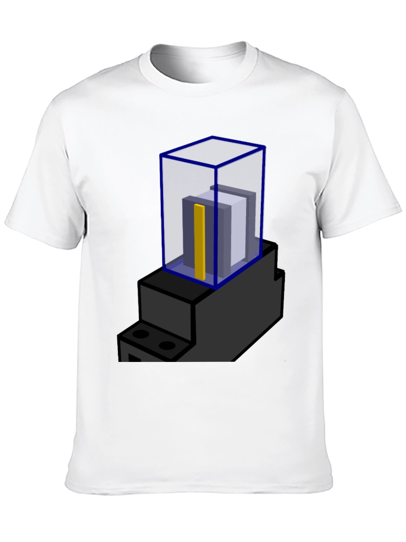 Geometric Block Graphic Tee - Modern Art Shirt - 10