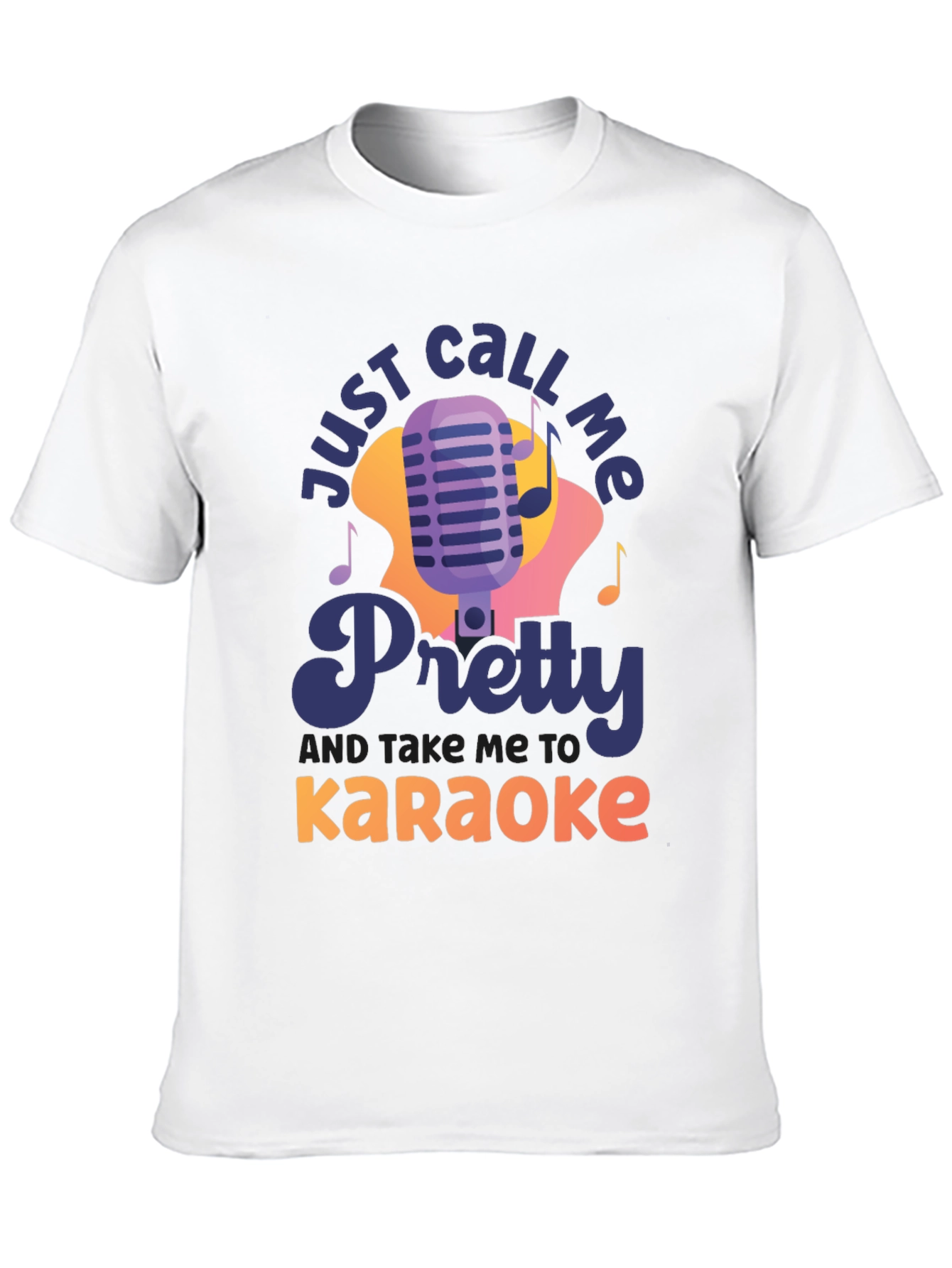 Black Just Call Me Pretty Karaoke T-Shirt view 10