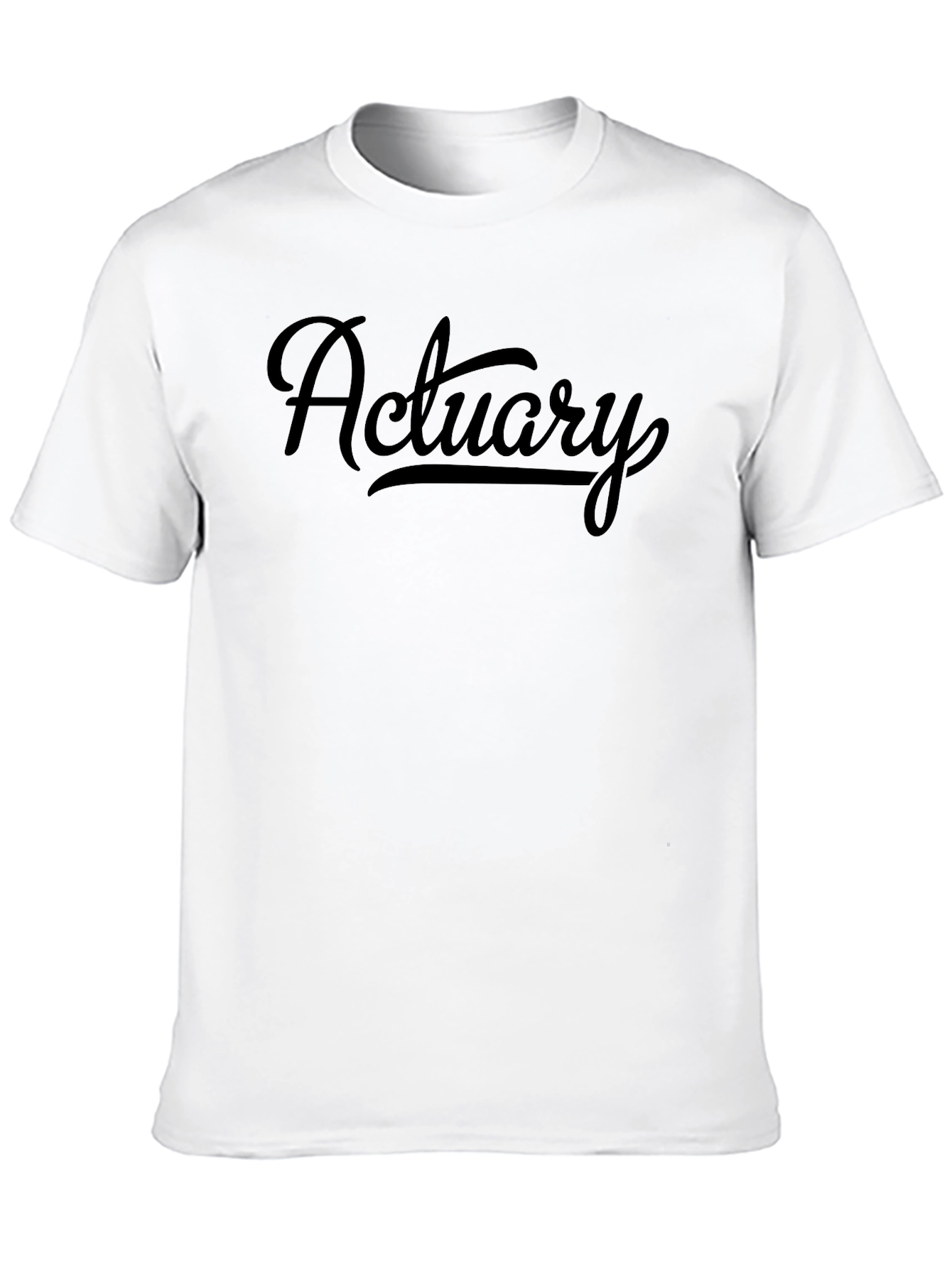 Black Actuary Script Style Black T-Shirt view 10
