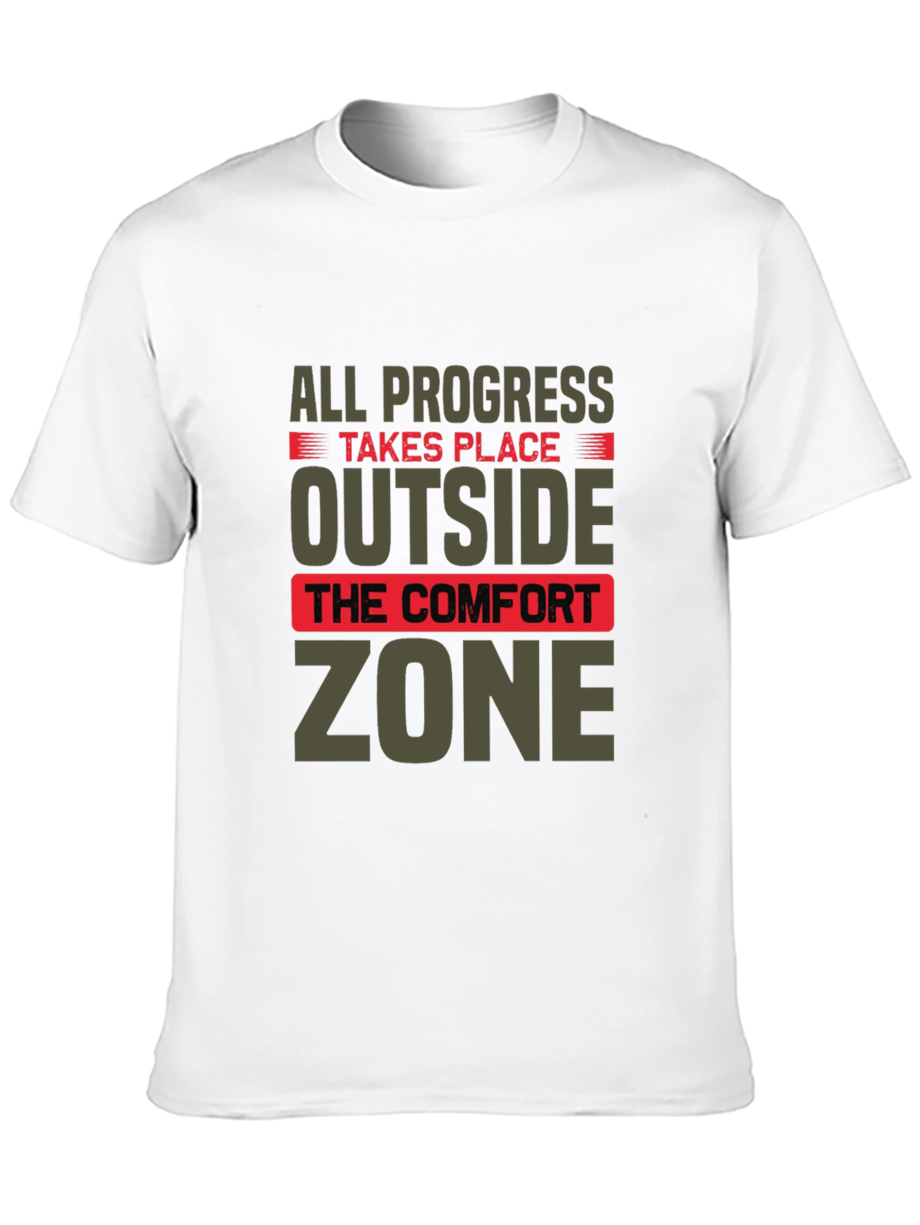 Black Progress Outside Comfort Zone Graphic T-Shirt view 10