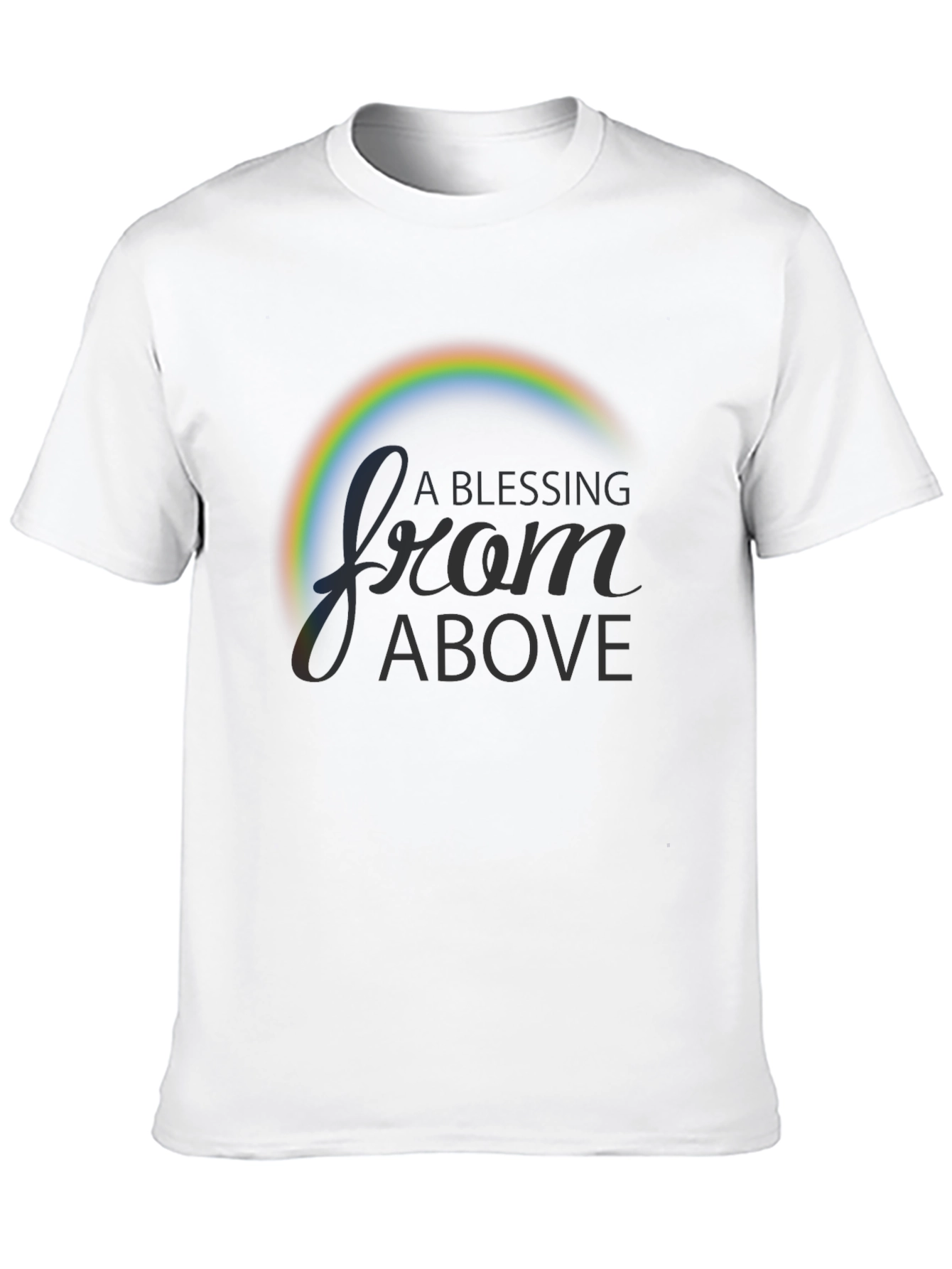Black A Blessing From Above Rainbow Graphic T-Shirt view 10