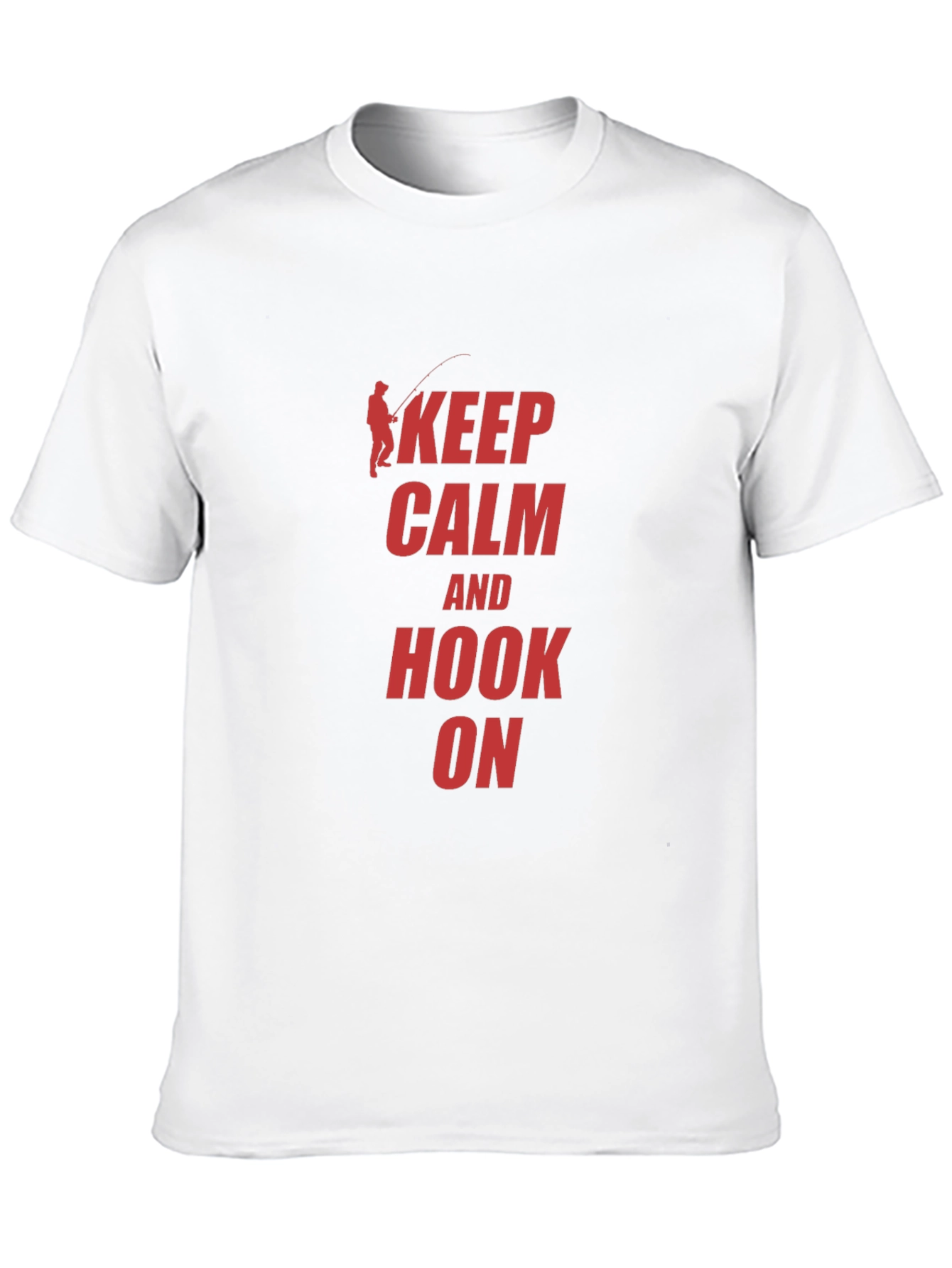 Black Keep Calm and Hook On Fishing T-Shirt view 10
