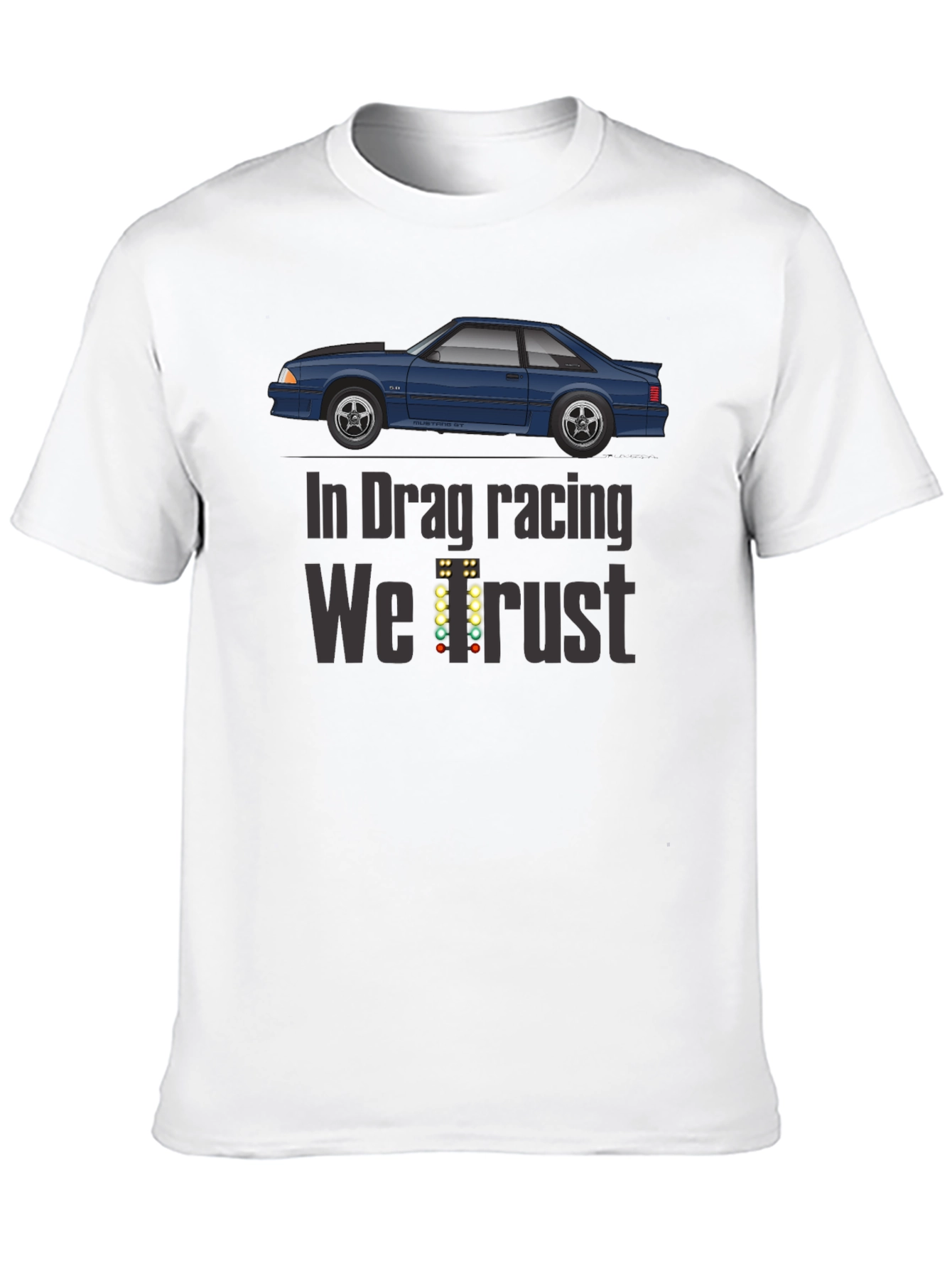 Black In Drag Racing We Trust T-Shirt view 10