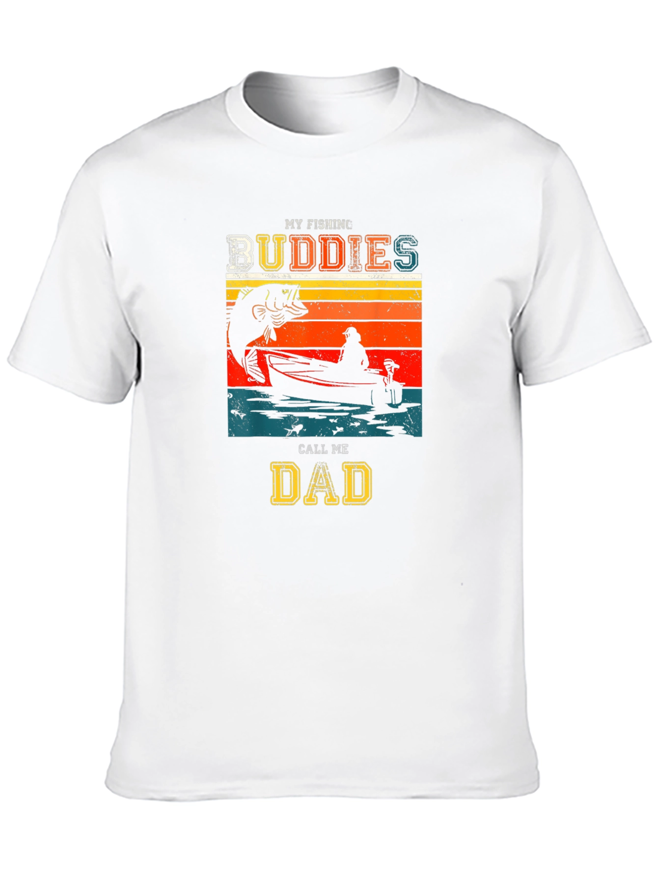 Black My Fishing Buddies Call Me Dad Black T-Shirt view 10