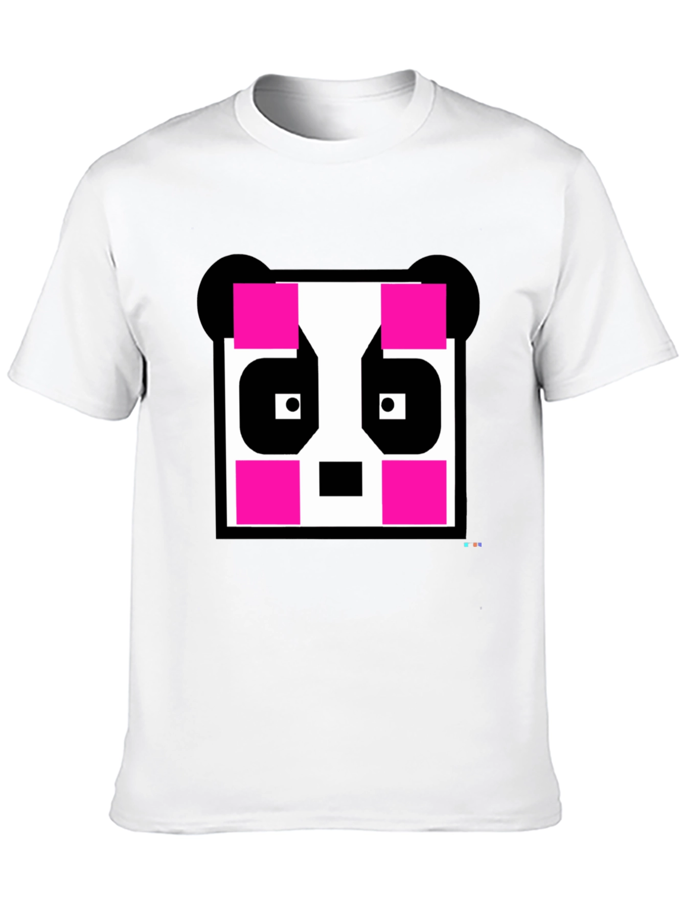 Black Pixel Panda Graphic Tee - Black Crew Neck view 10