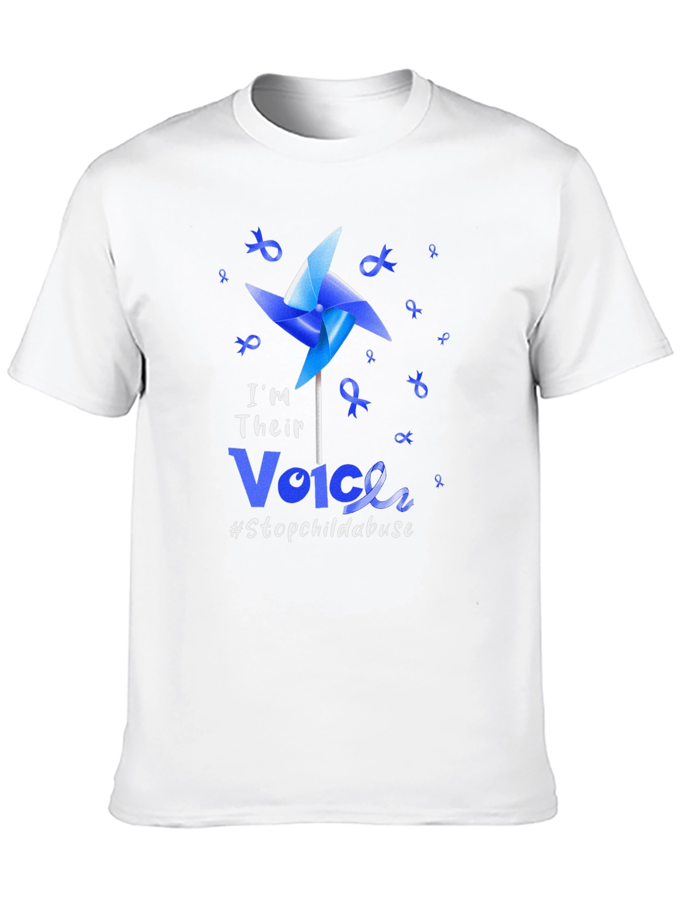 I'm Their Voice Stop Child Abuse Awareness T-Shirt - 10