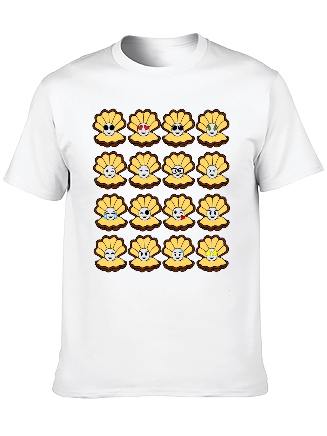 Black Emoji Seashells T-Shirt view 10