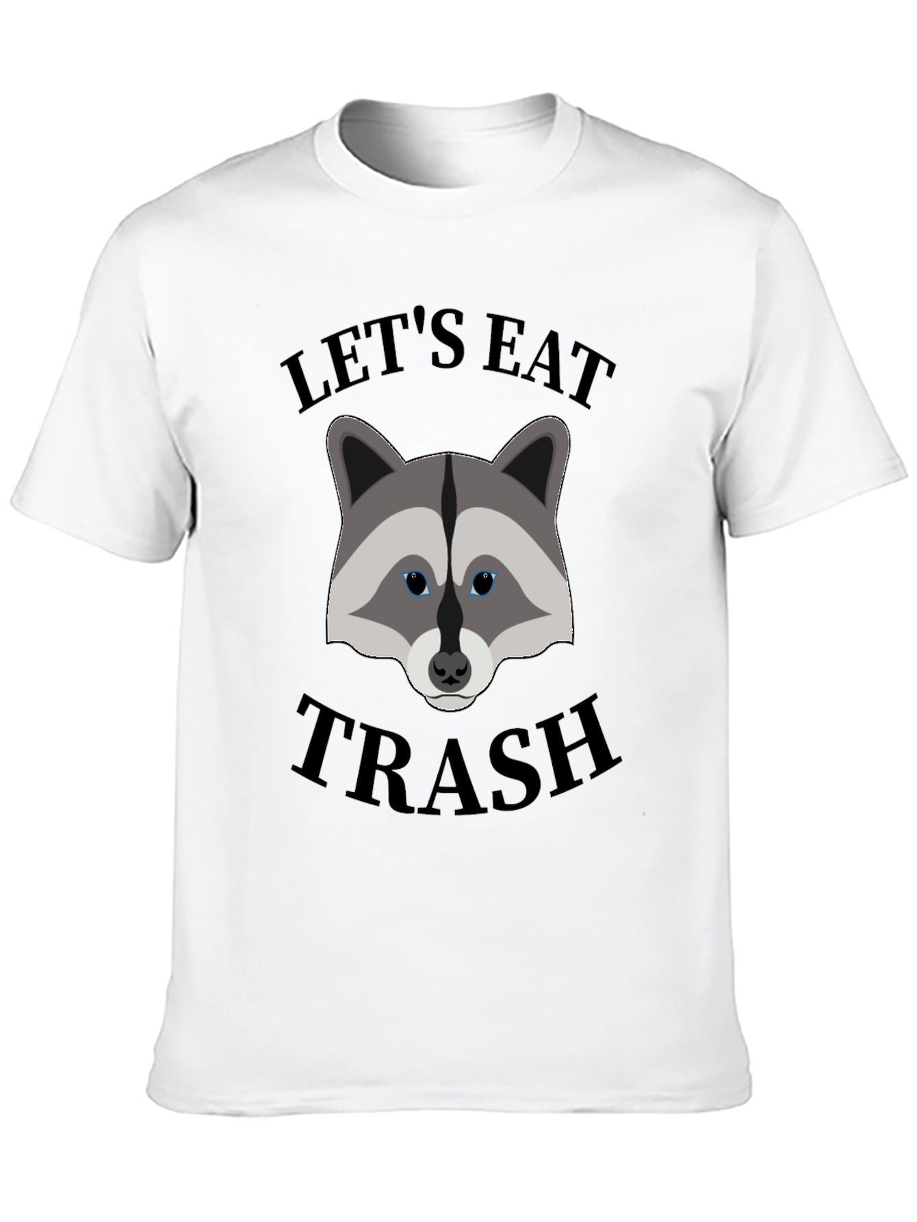 Black Let's Eat Trash Raccoon Graphic T-Shirt view 10