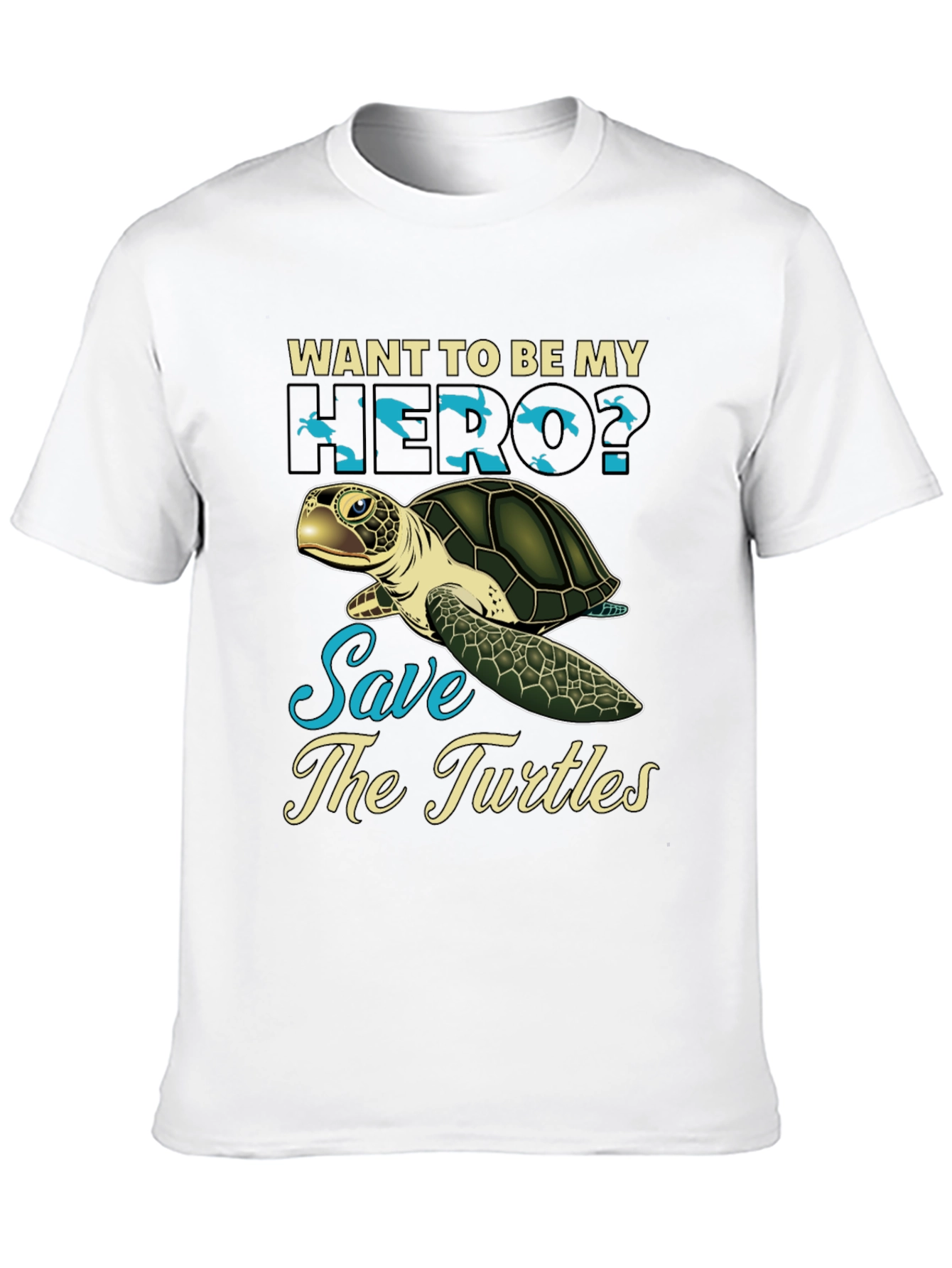Black Save the Turtles Graphic Tee view 10