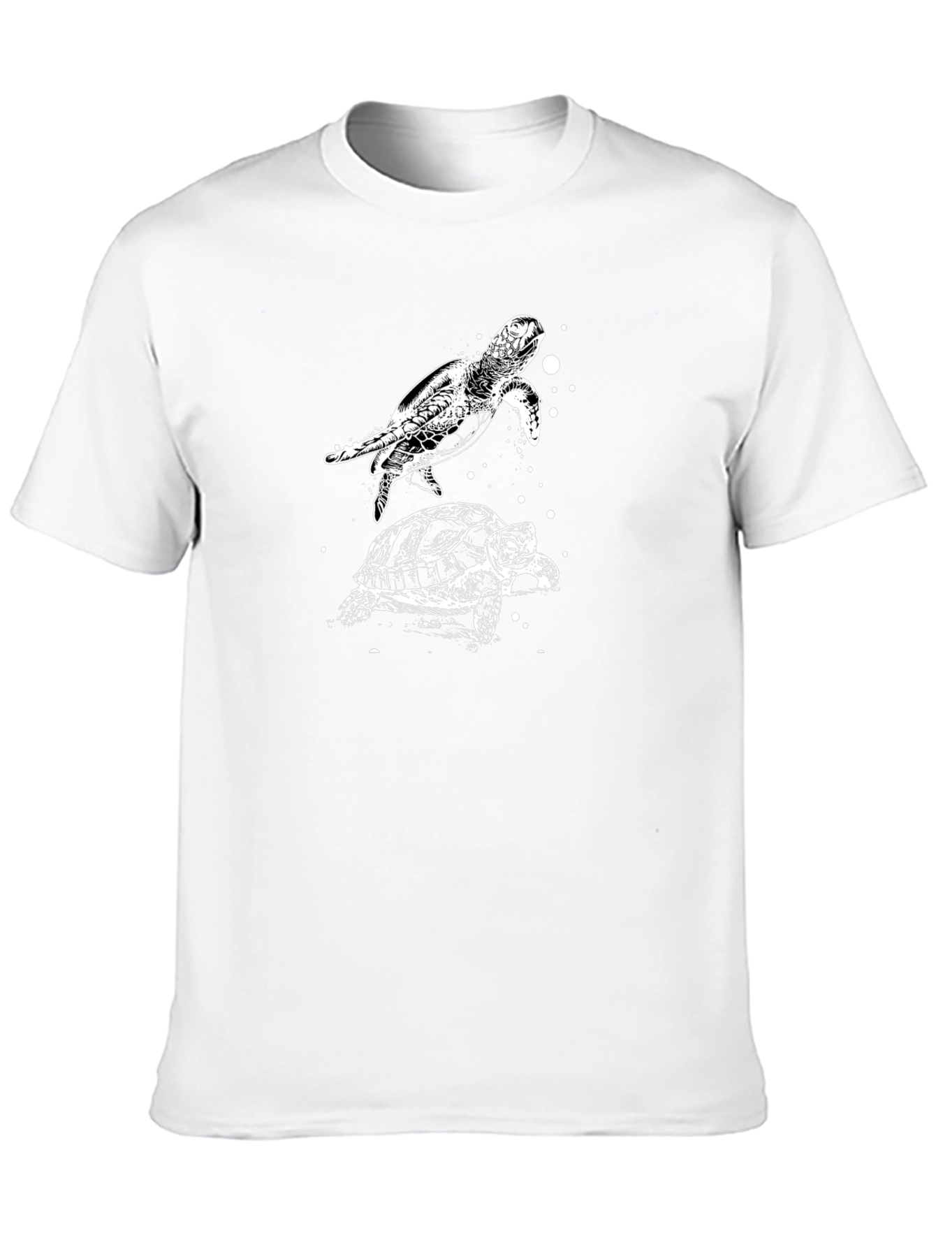 Black Turtle Graphic Print Black T-Shirt view 10