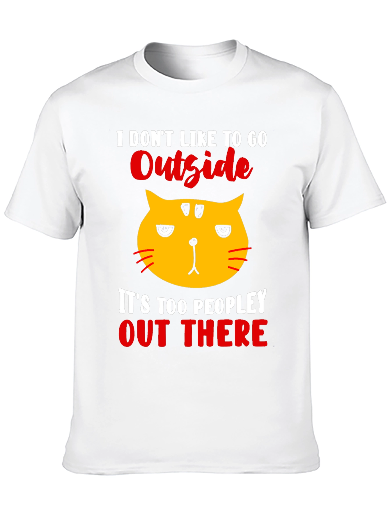 Black Introvert Cat T-Shirt view 10