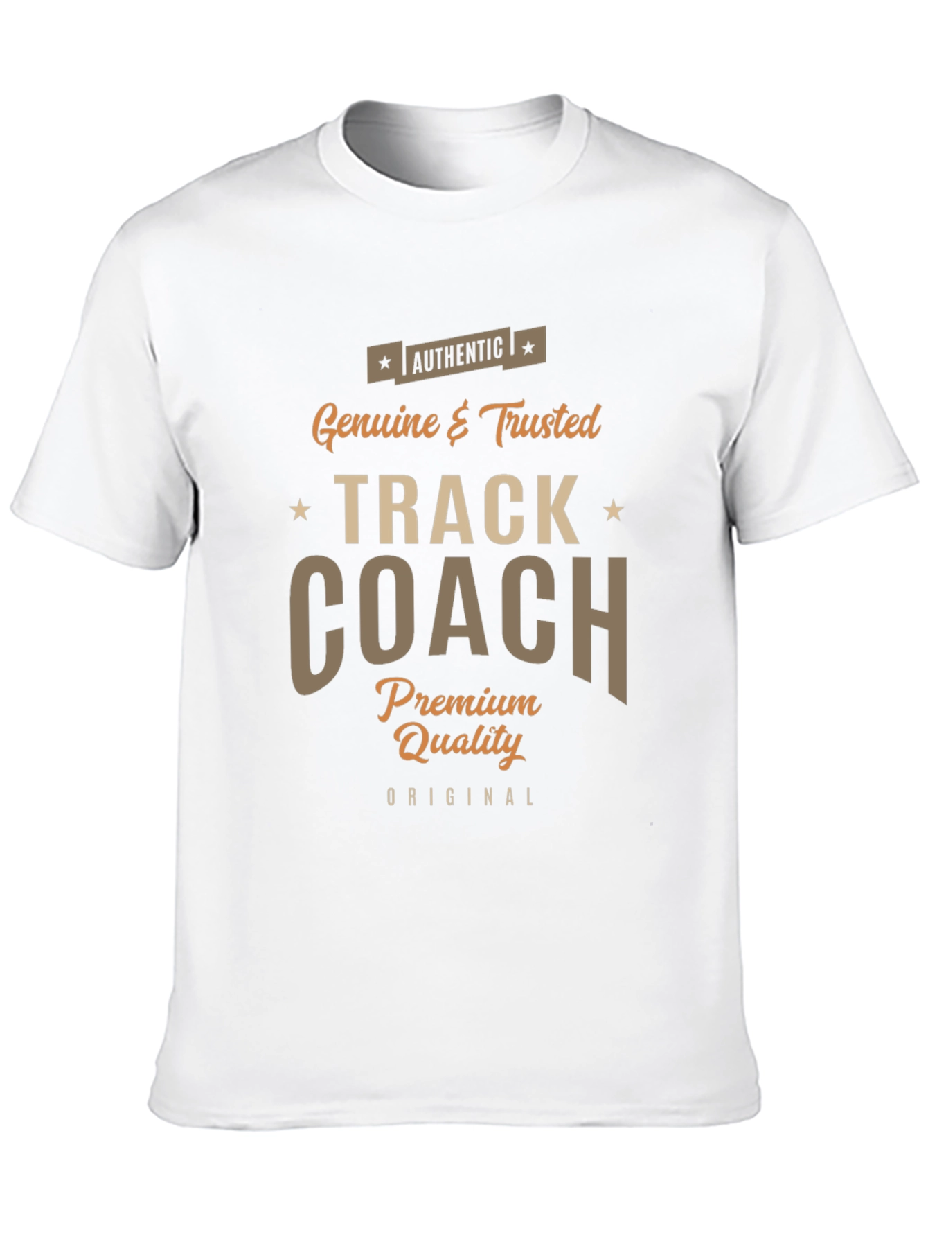 Black Authentic Track Coach Premium Quality T-Shirt view 10