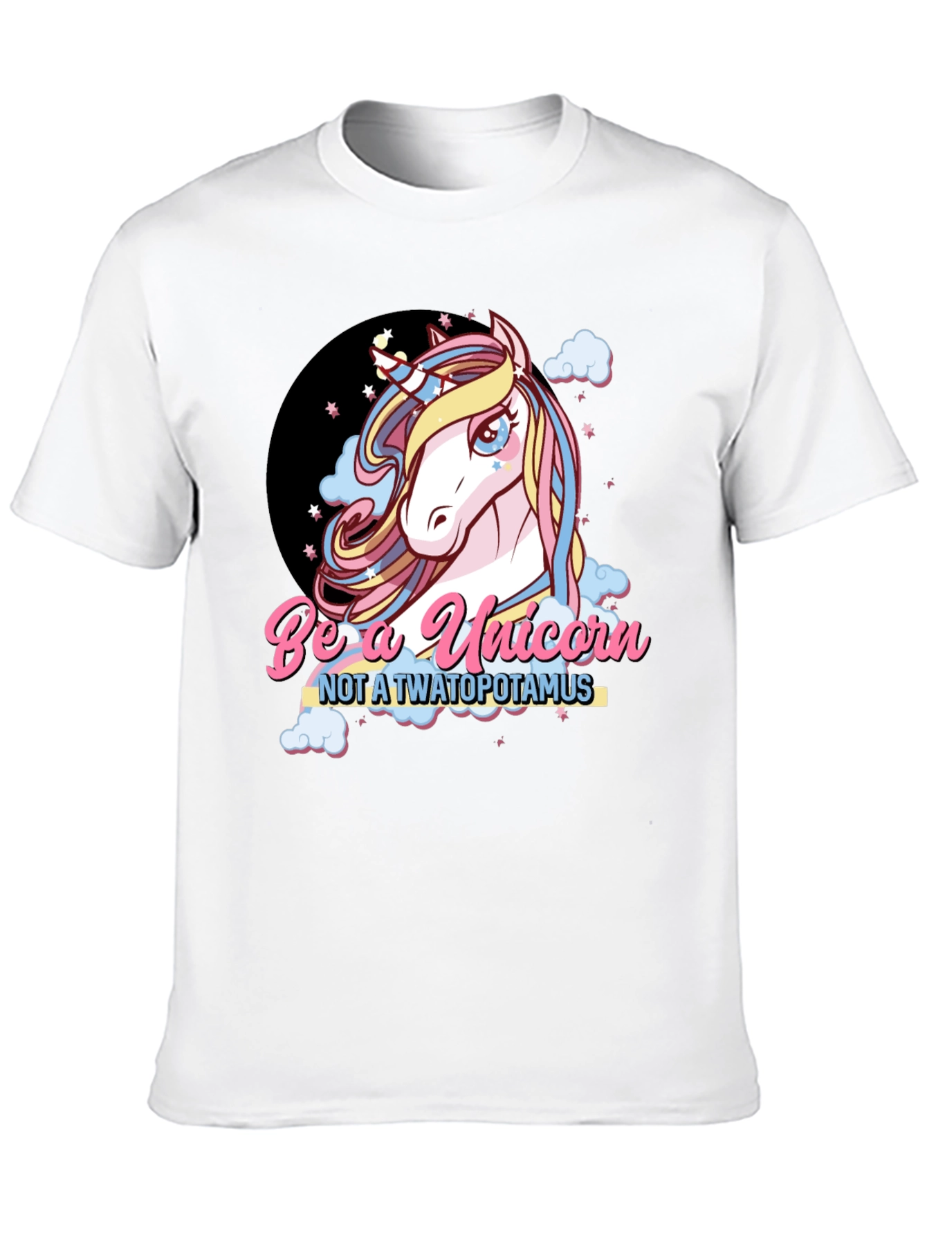 Black Be A Unicorn Graphic Tee - Men's Black T-Shirt view 10