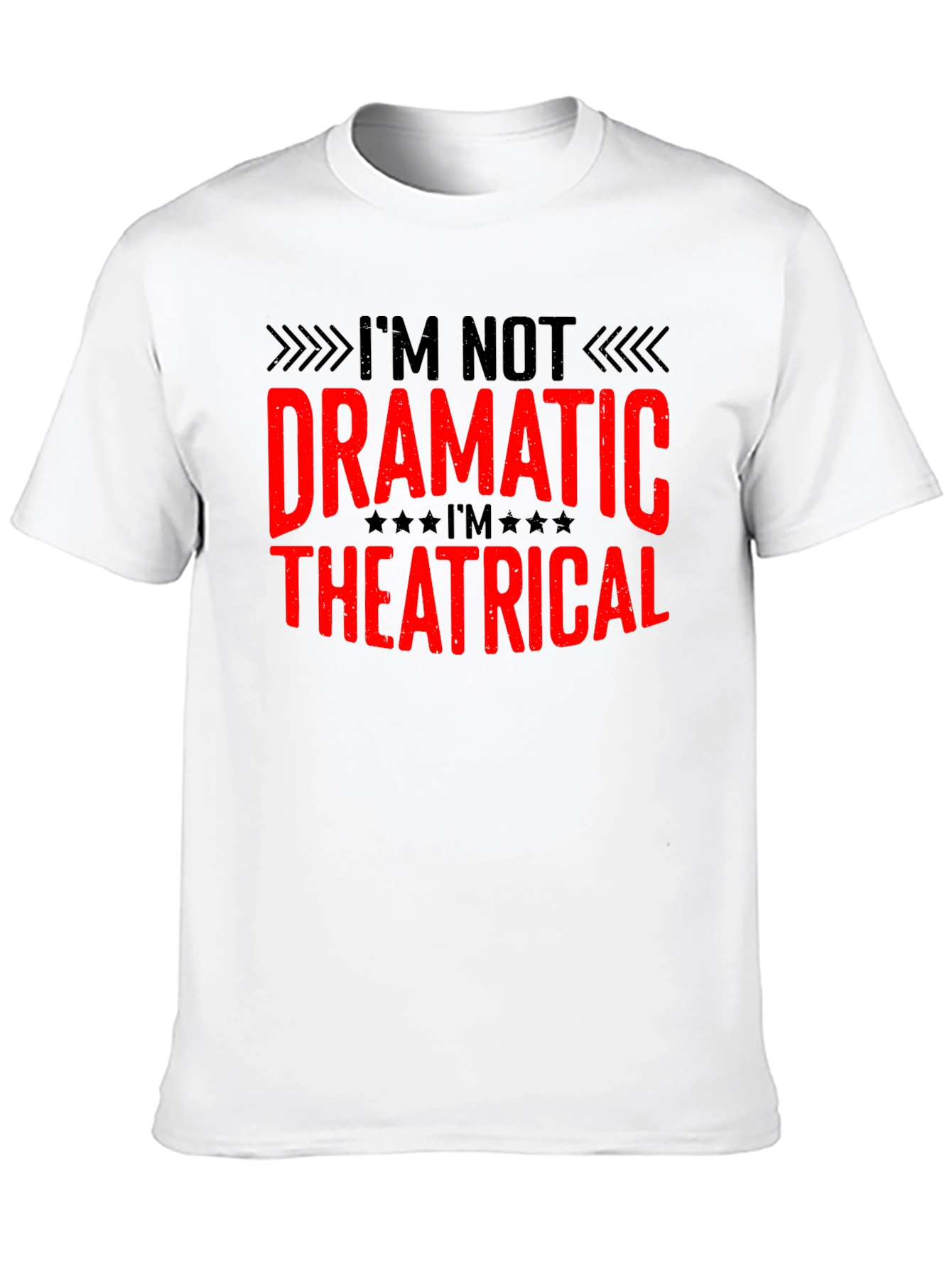 Black Dramatic Theatrical Funny Novelty T-Shirt view 10