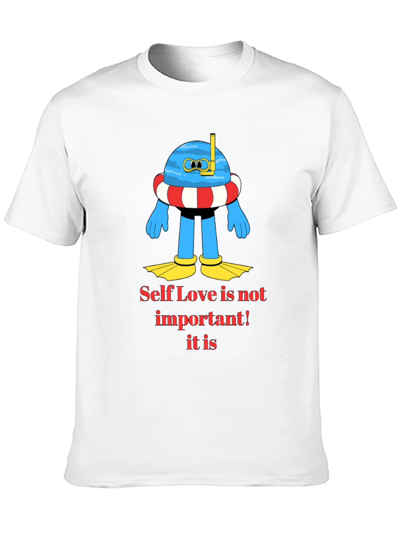 Black Humorous Graphic Tee - Self Love is Important view 10