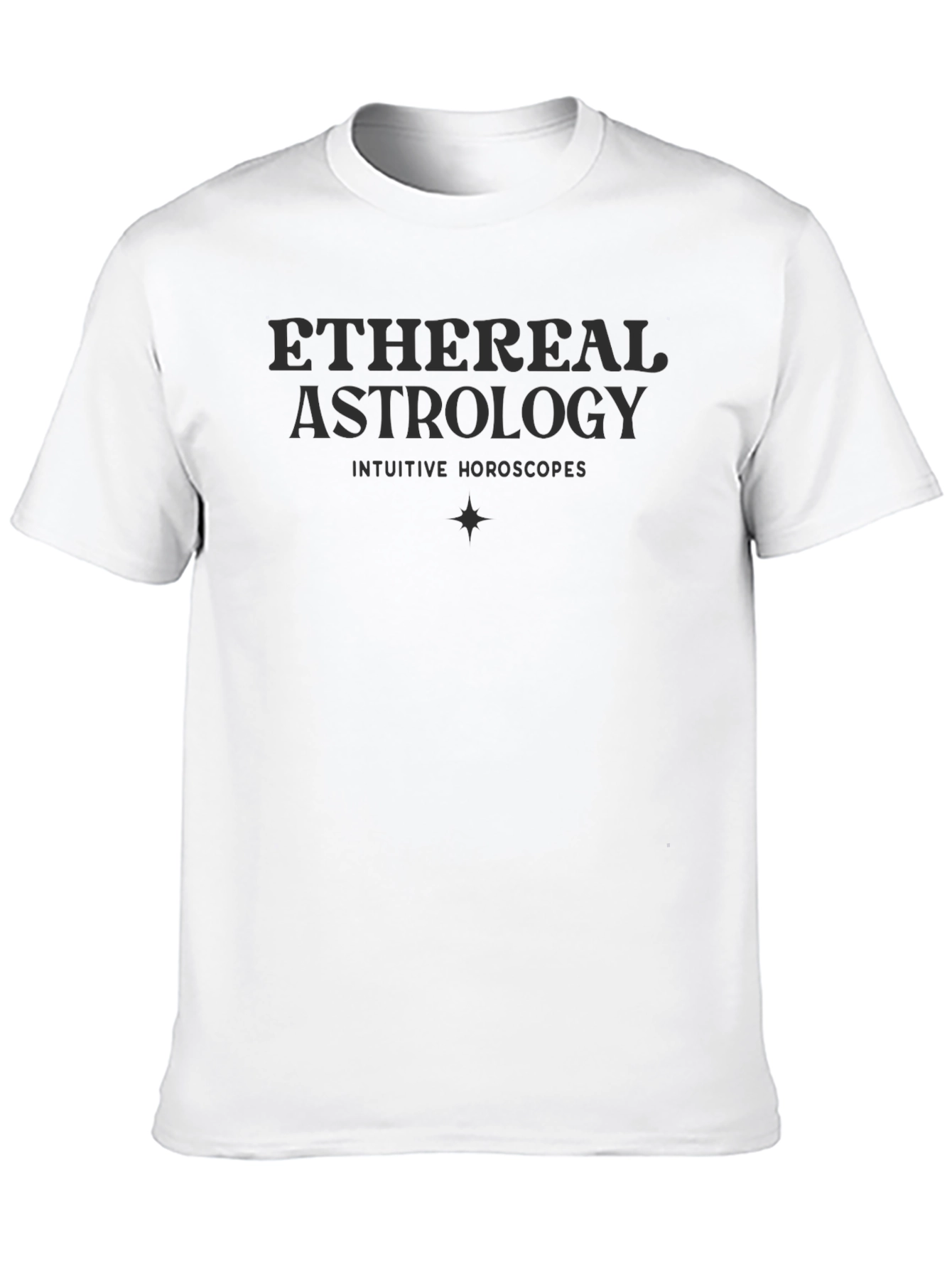 Black Ethereal Astrology Tee - Intuitive Horoscopes T-Shirt view 10