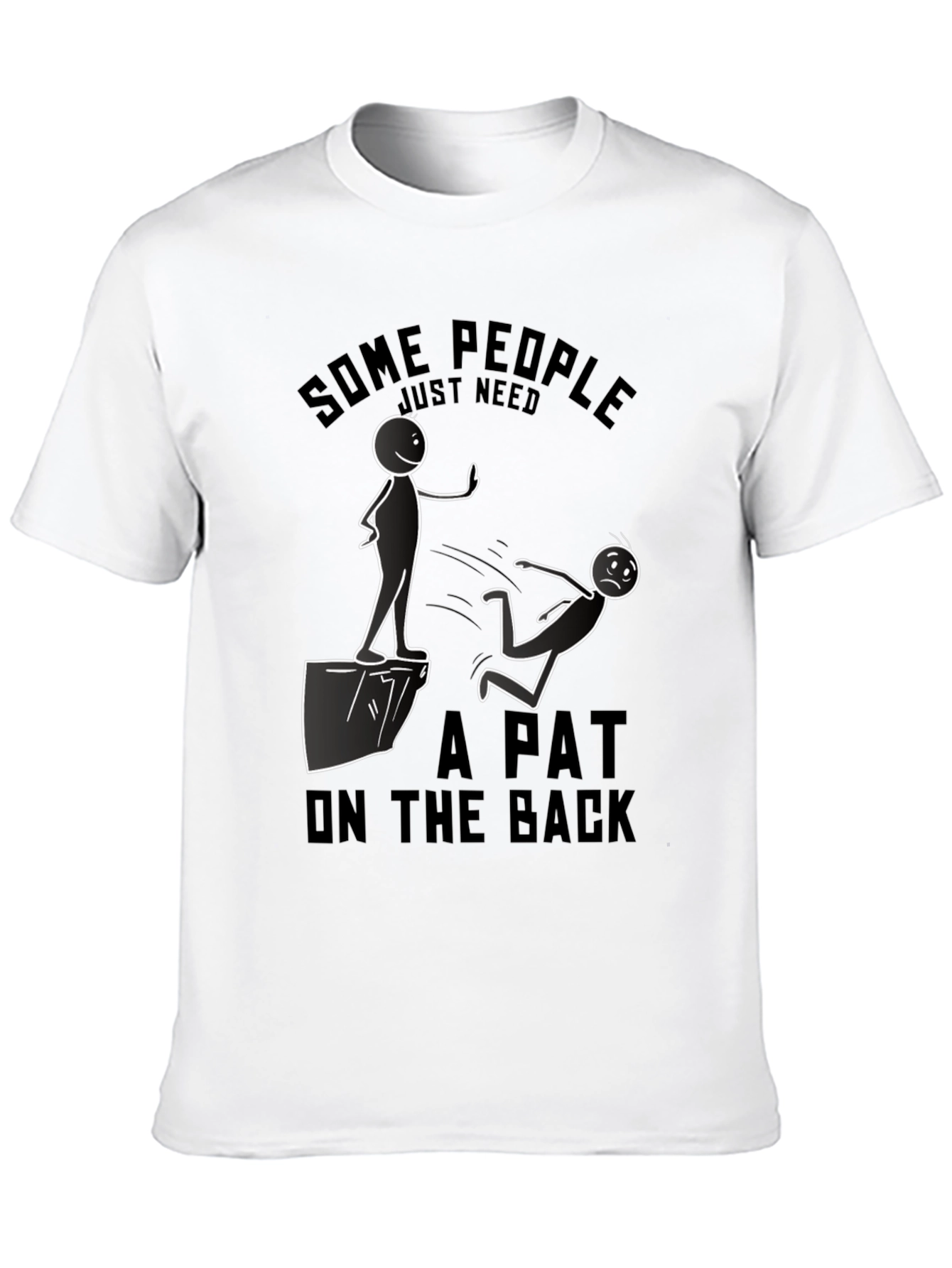 Black Funny "Pat on the Back" Graphic Tee view 10
