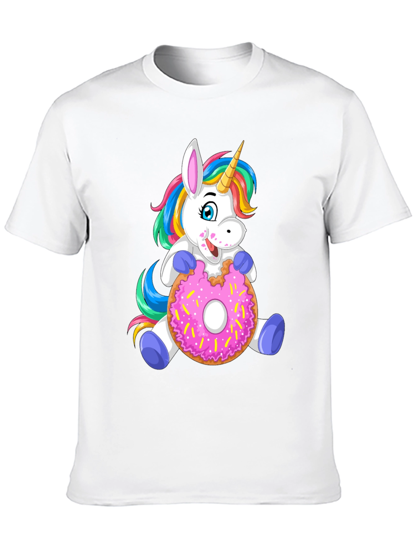 Black Unicorn Donut T-Shirt - Cute Cartoon Tee view 10