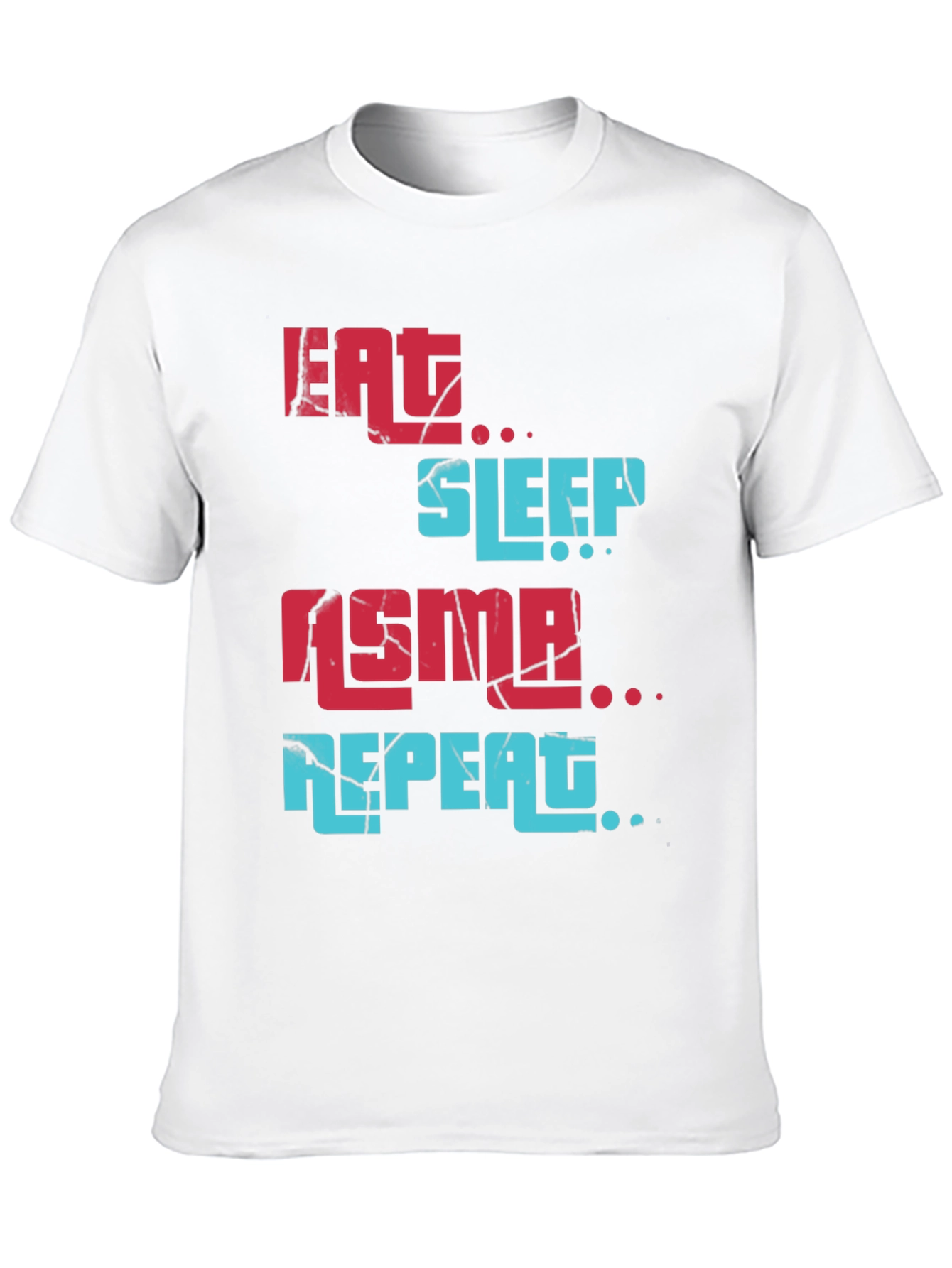 Black Eat Sleep ASMR Repeat Graphic Tee view 10