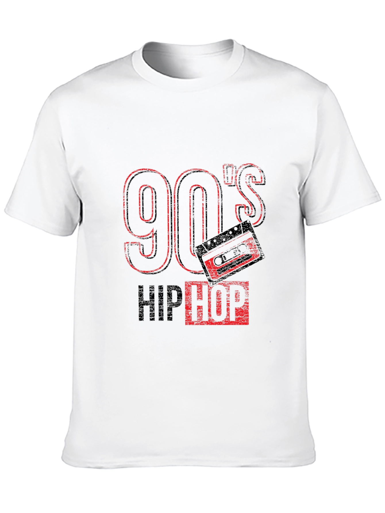Black 90's Hip Hop Graphic Black T-Shirt view 10