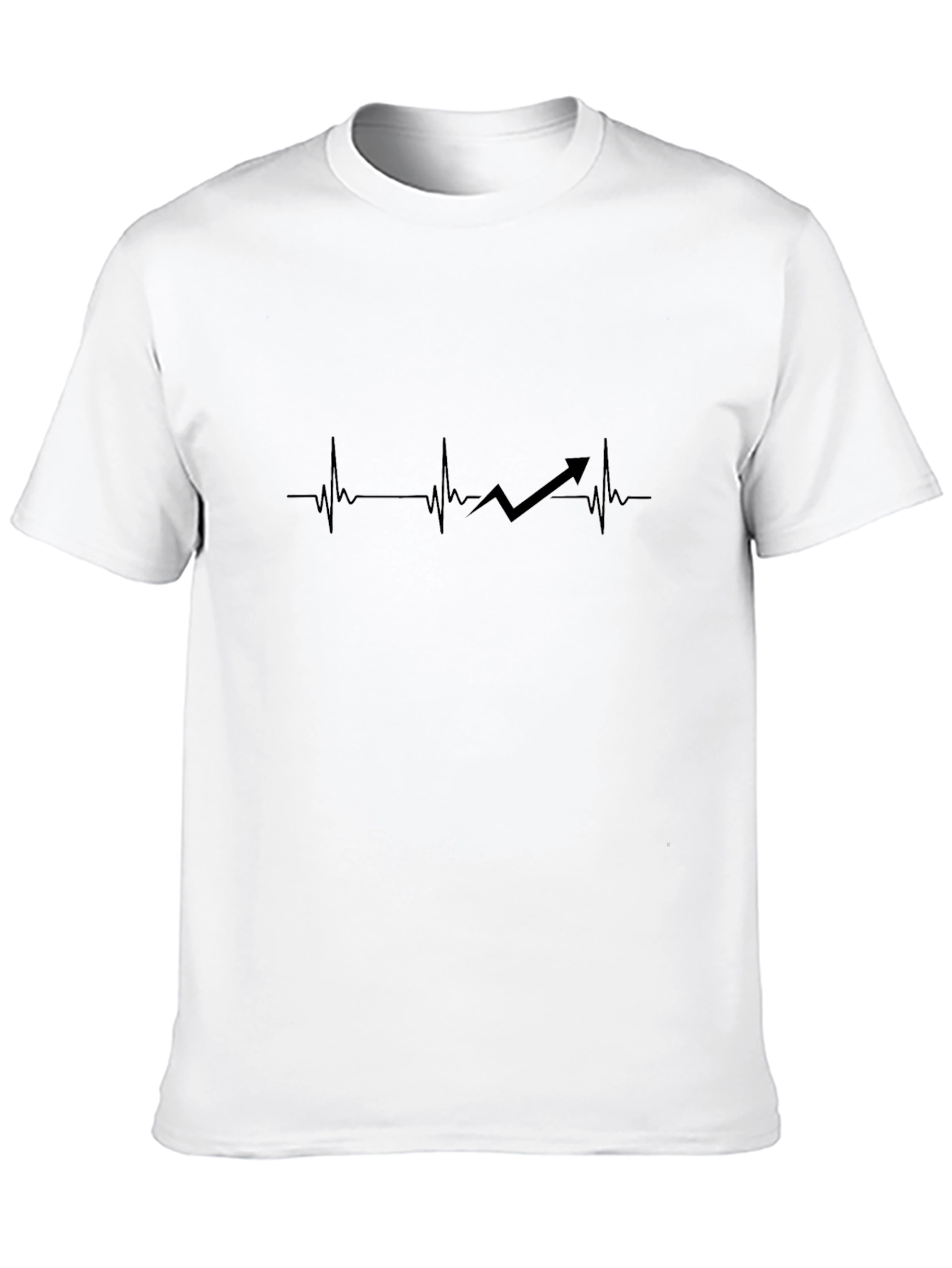 Black Heartbeat Arrow T-Shirt - Black Graphic Tee view 10