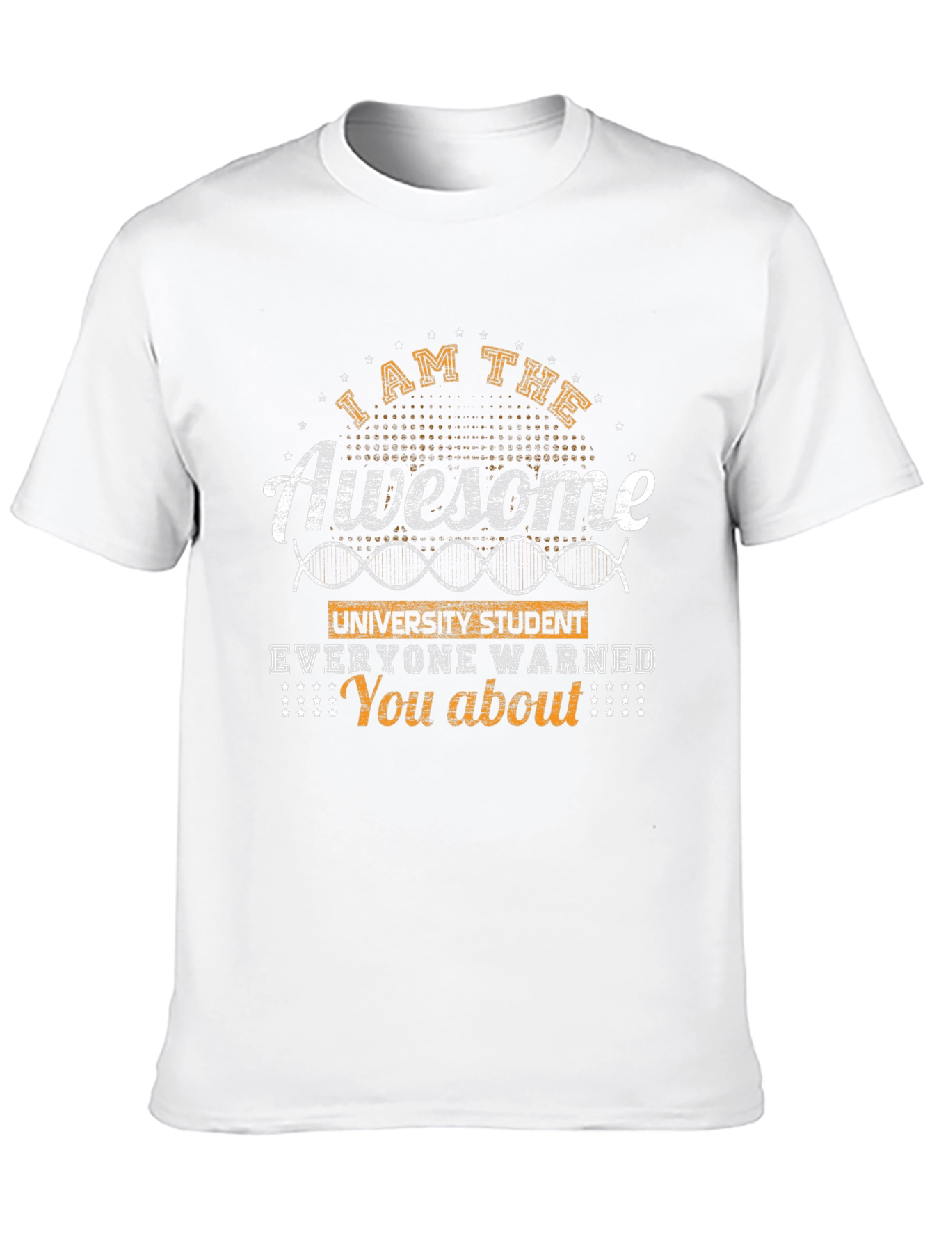 Black Awesome University Student Black Graphic Tee view 10