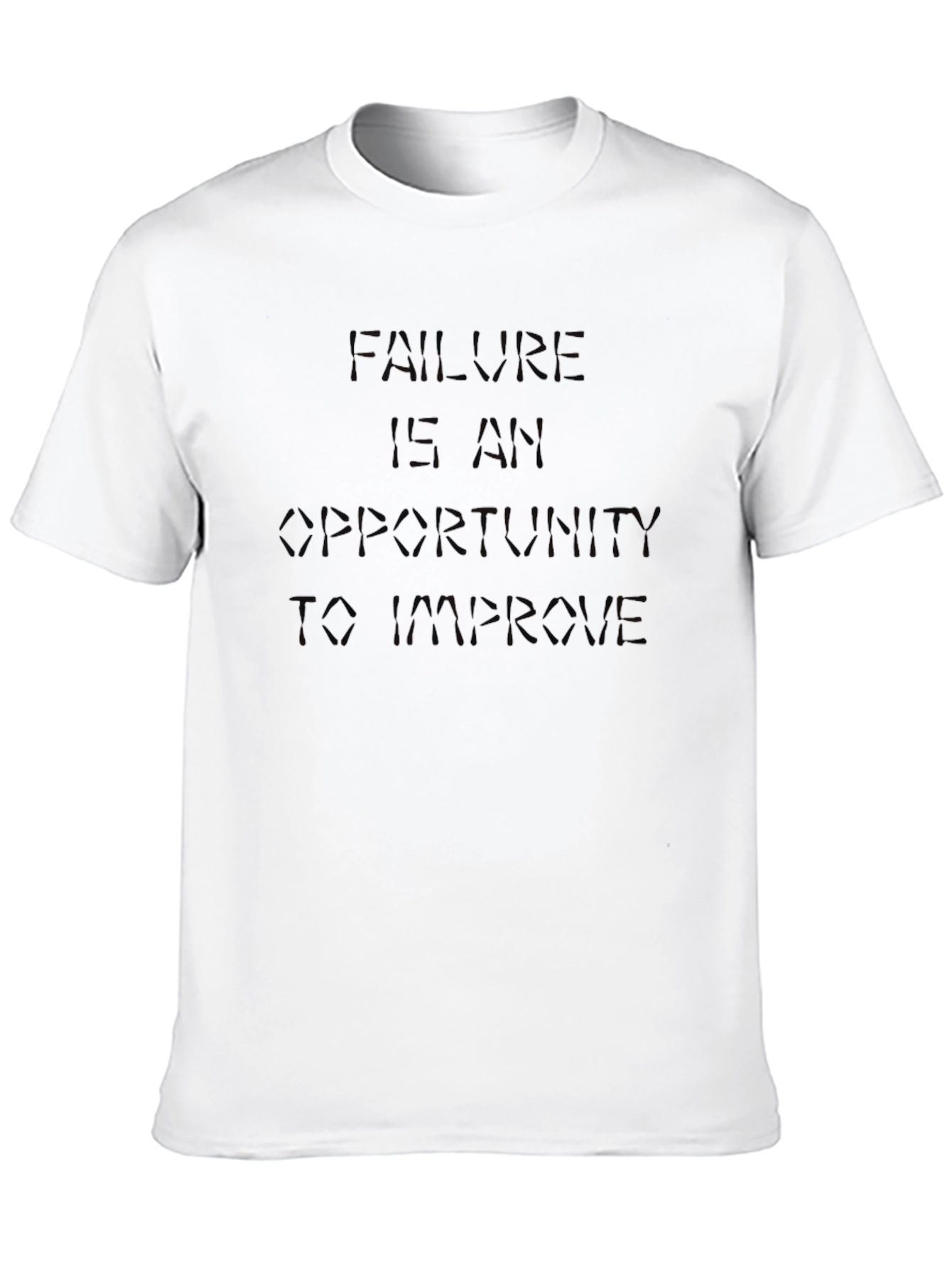 Black Inspirational Quote T-Shirt: Failure is Opportunity view 10