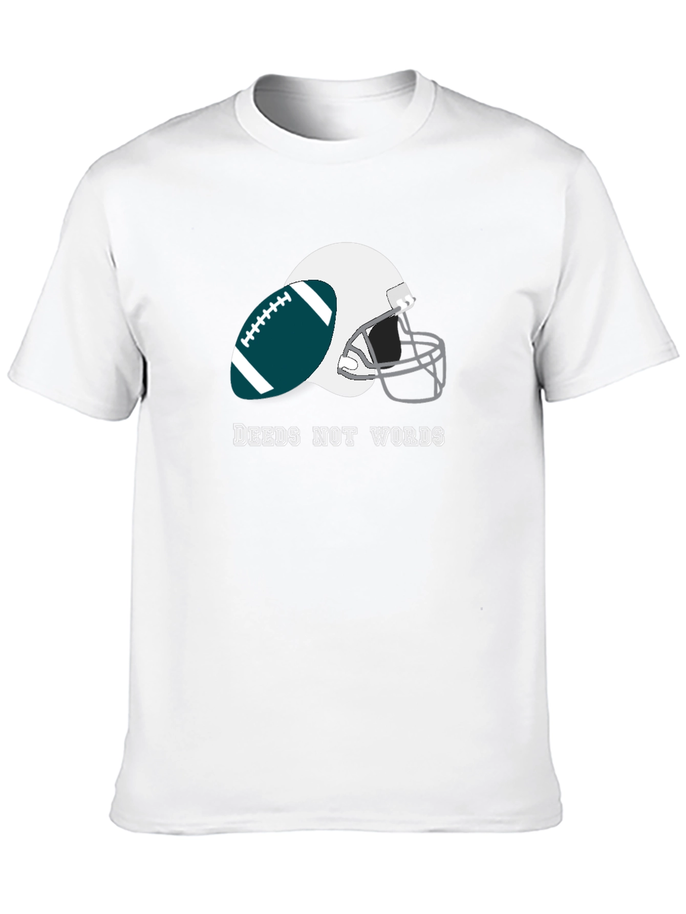 Black Deeds Not Words Football T-Shirt view 10