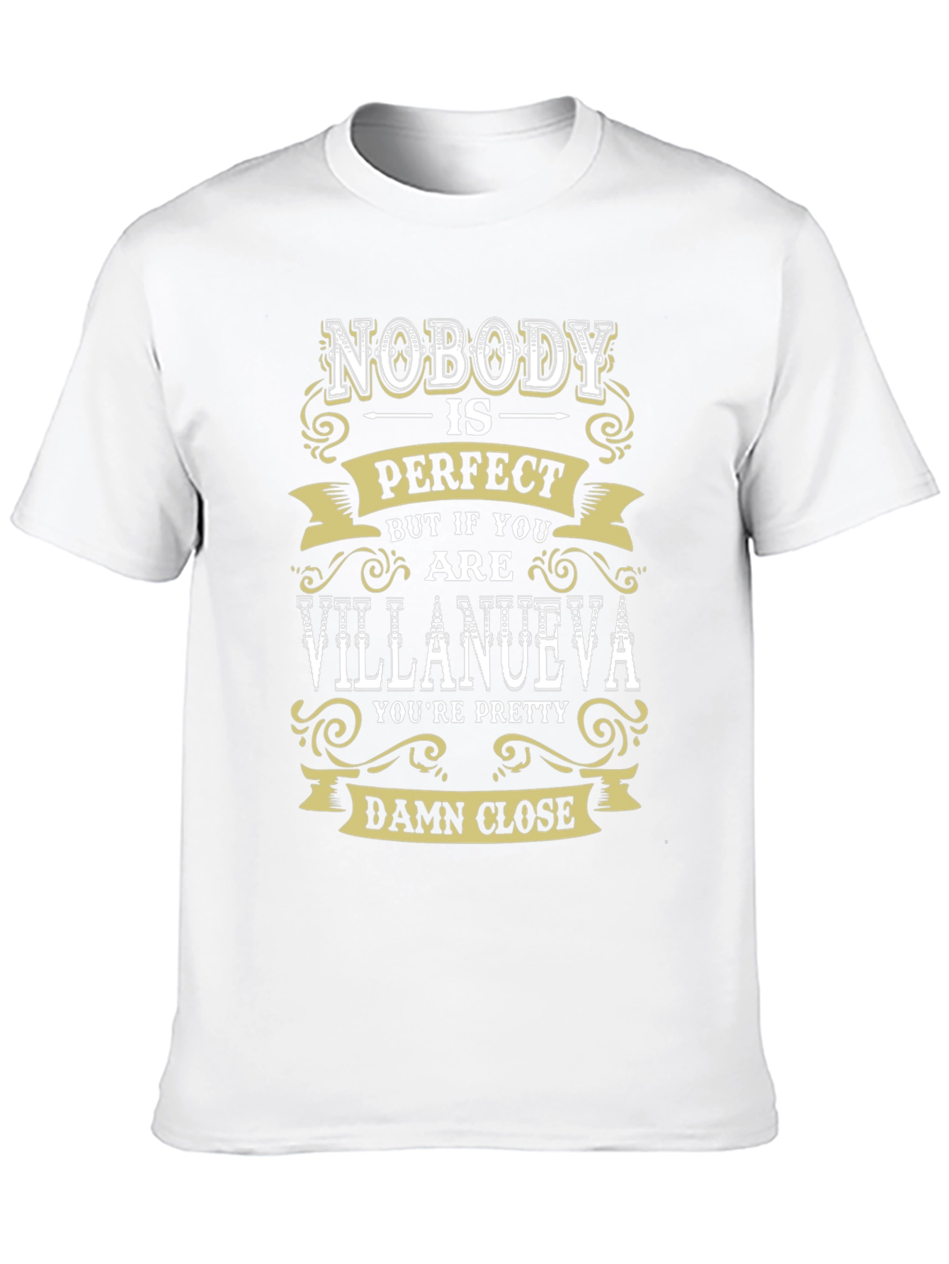 Black Nobody is Perfect Villanueva T-Shirt view 10