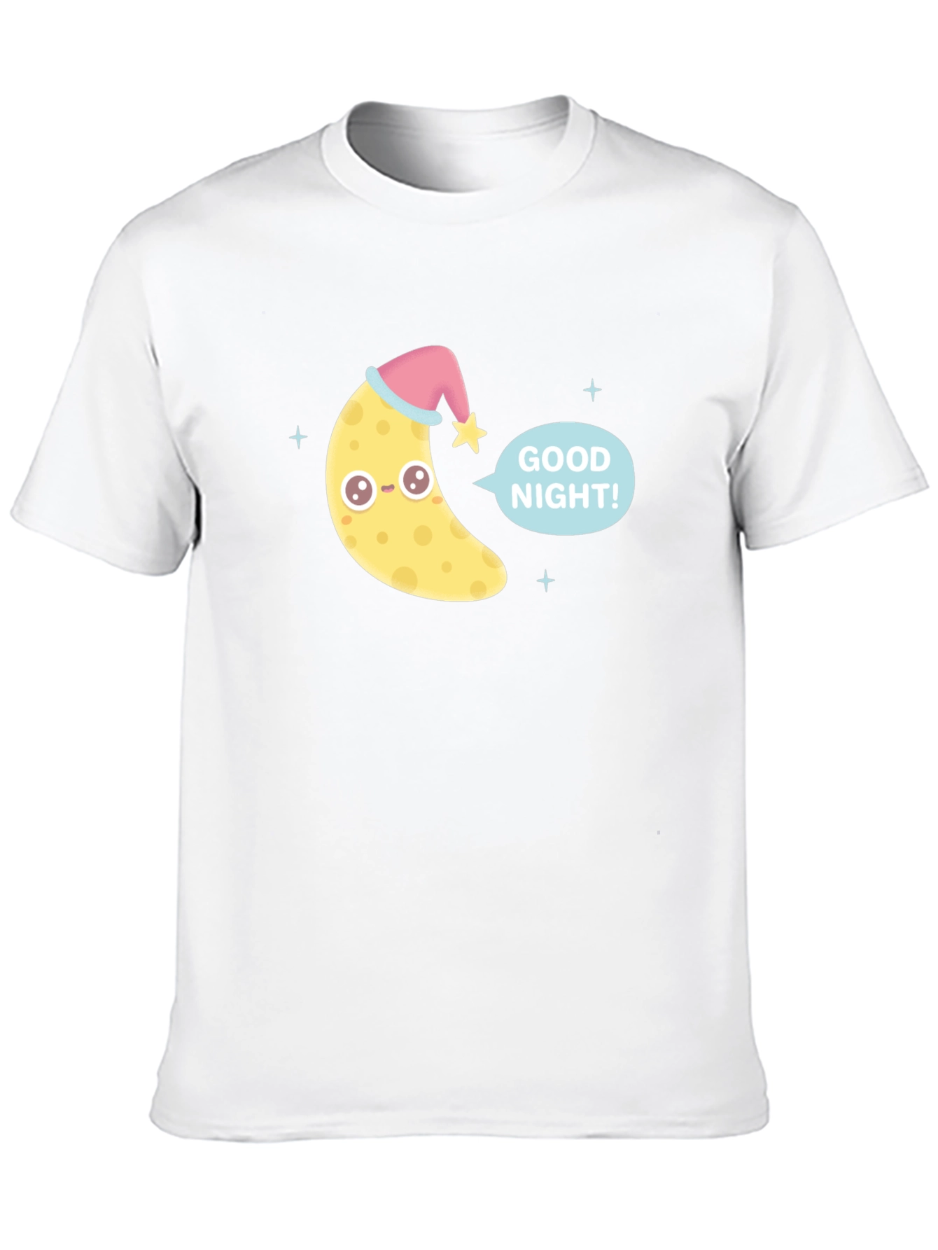 Black Cute Good Night Moon Graphic Tee - Black view 10