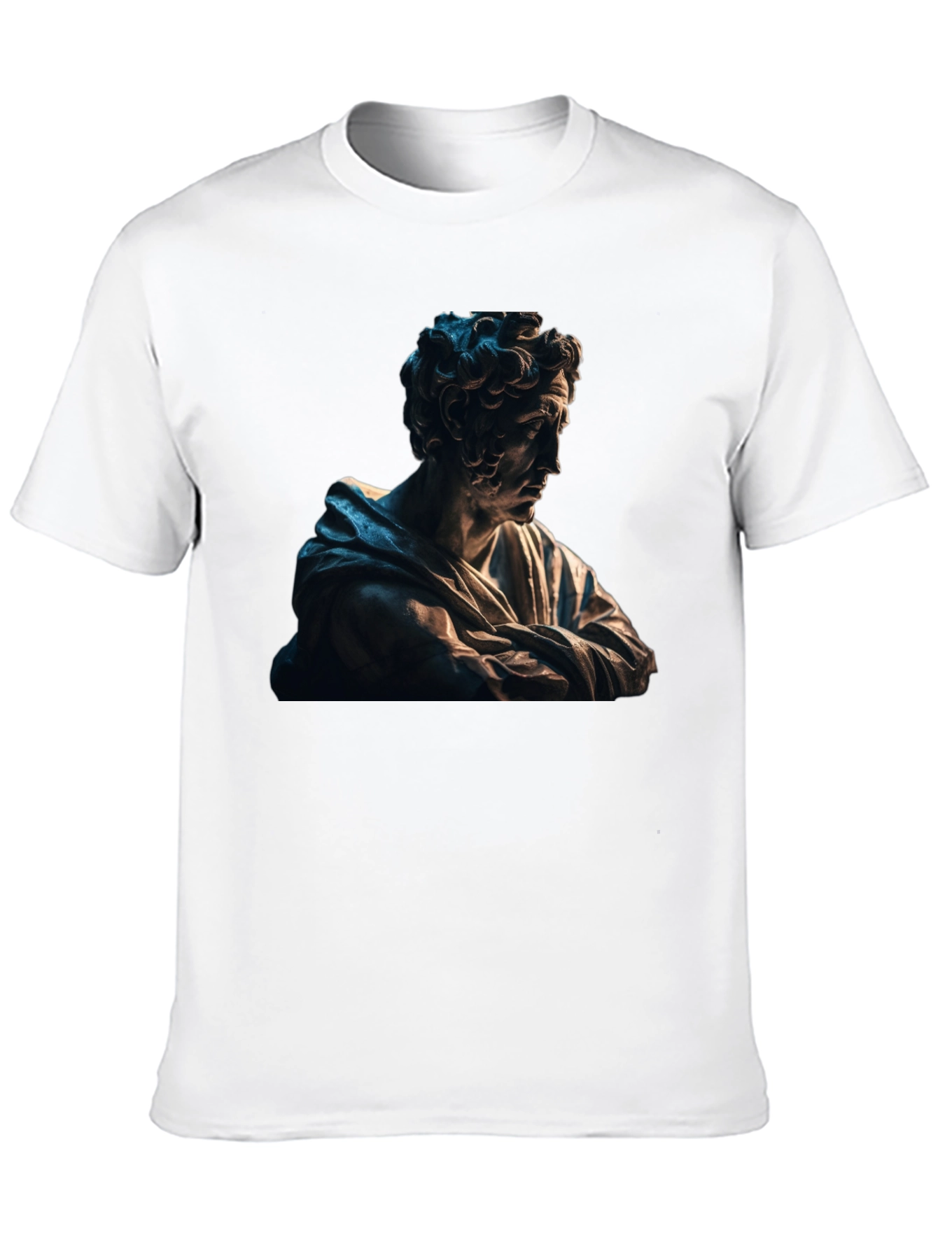 Black Classic Statue Graphic Black Tee view 10