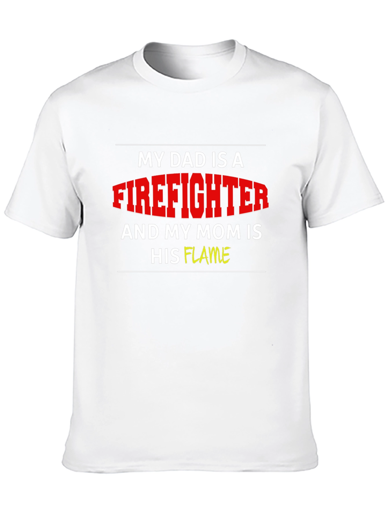 Black Firefighter Dad & Flame Mom Graphic Tee view 10