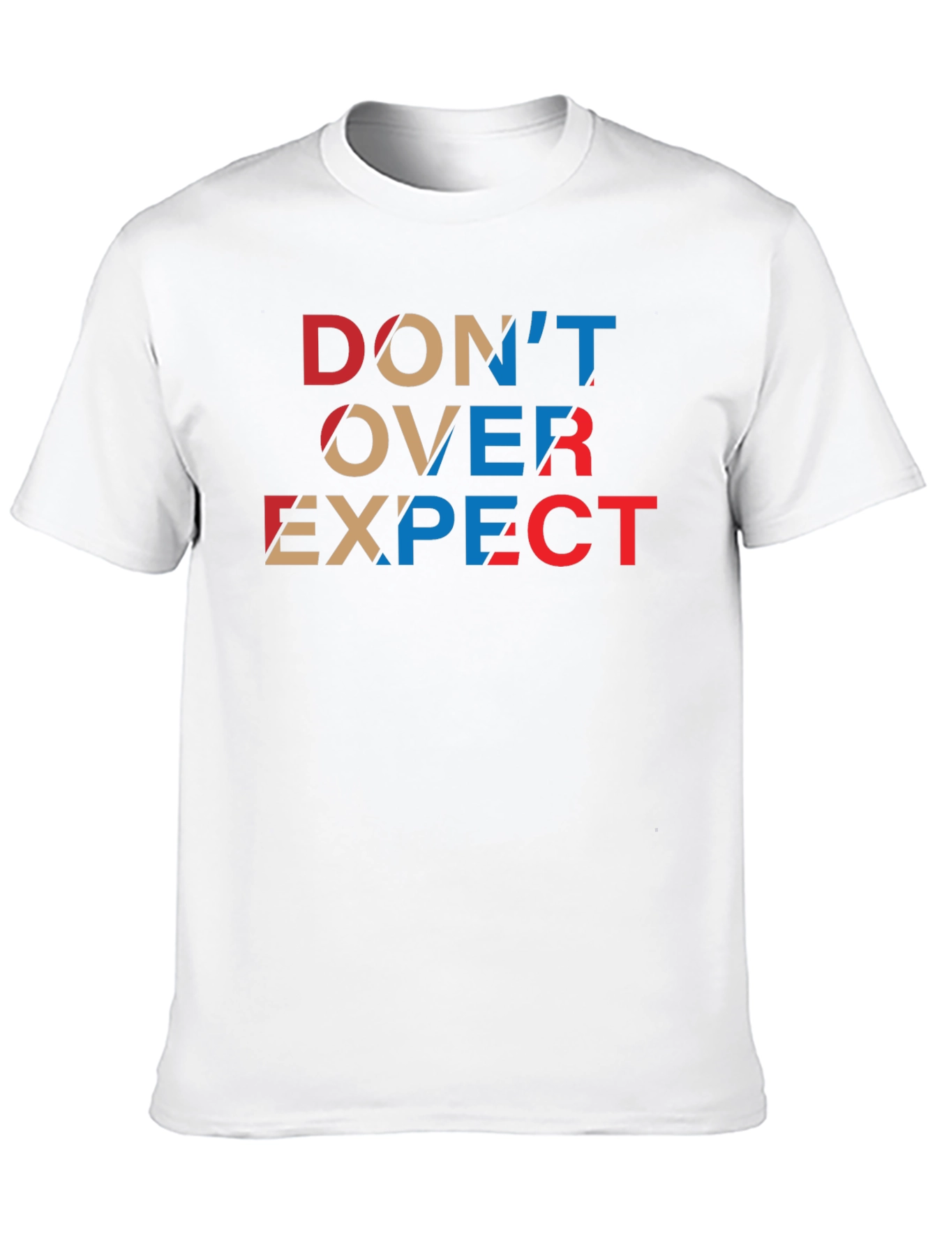 Black Don't Over Expect Graphic Tee - Modern Casual Shirt view 10